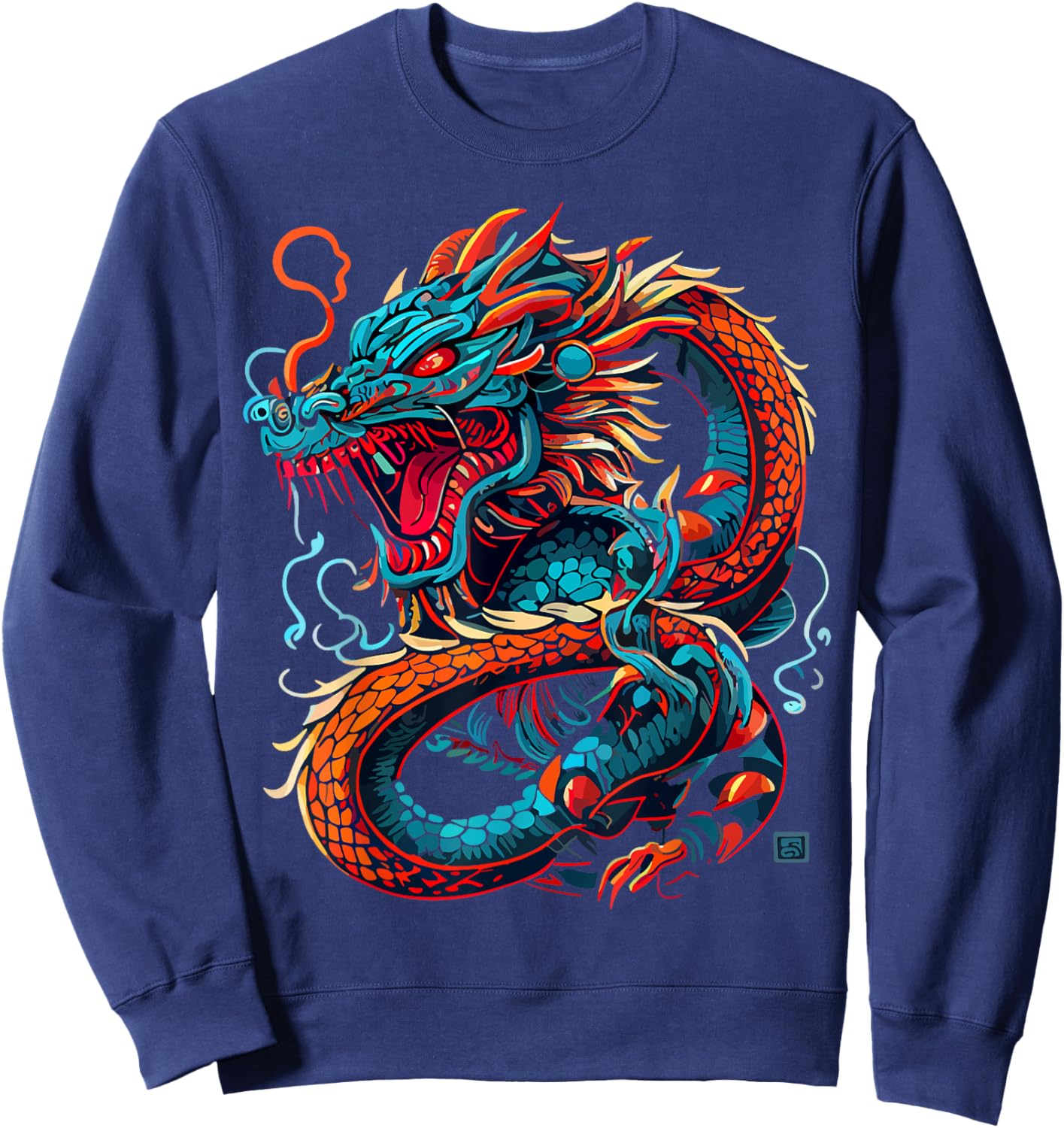 Chinese Dragon Sweatshirt - Sweatshirt | Navy