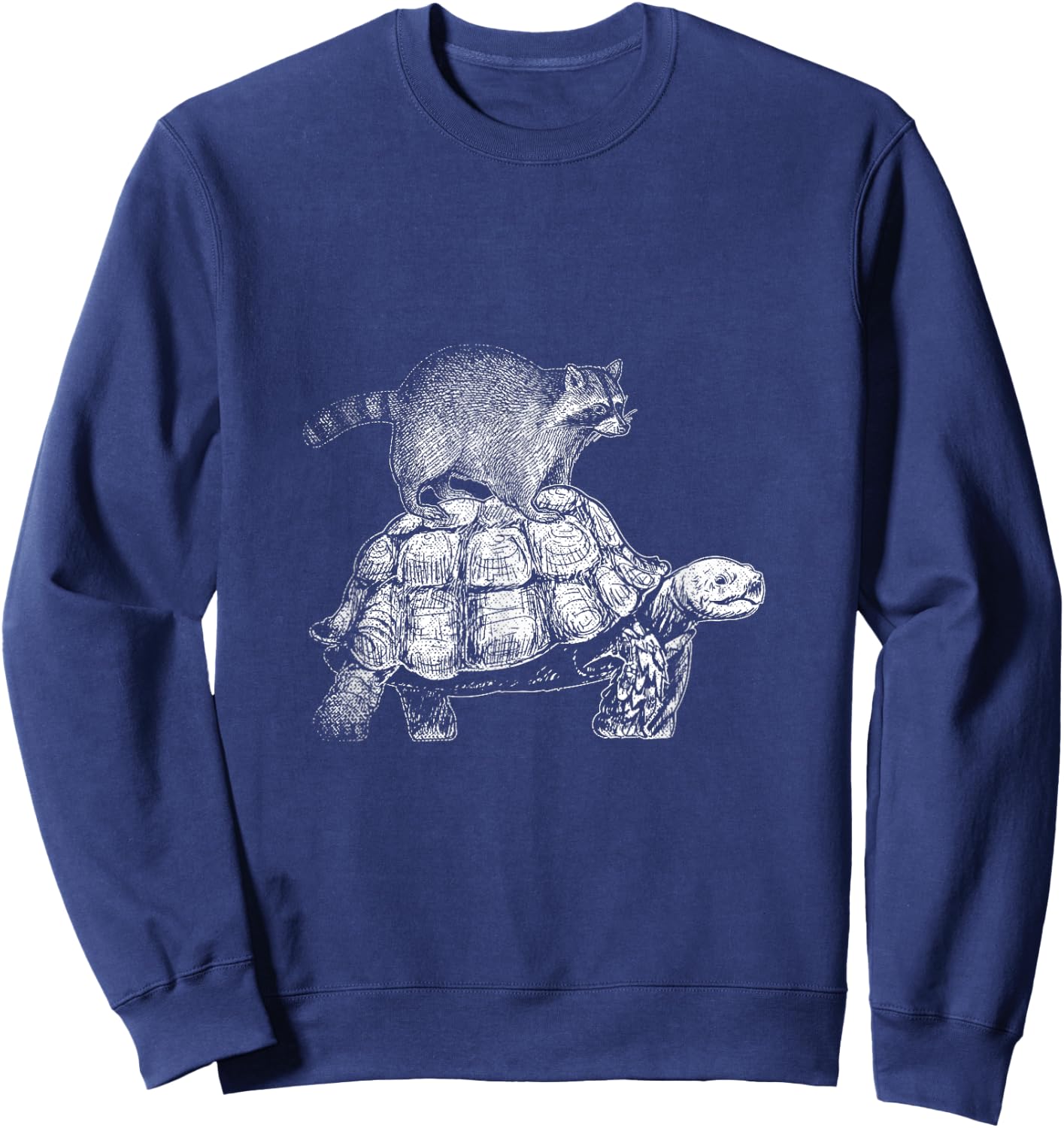 Turtle Trash Panda Racoon Sweatshirt - Sweatshirt | Navy