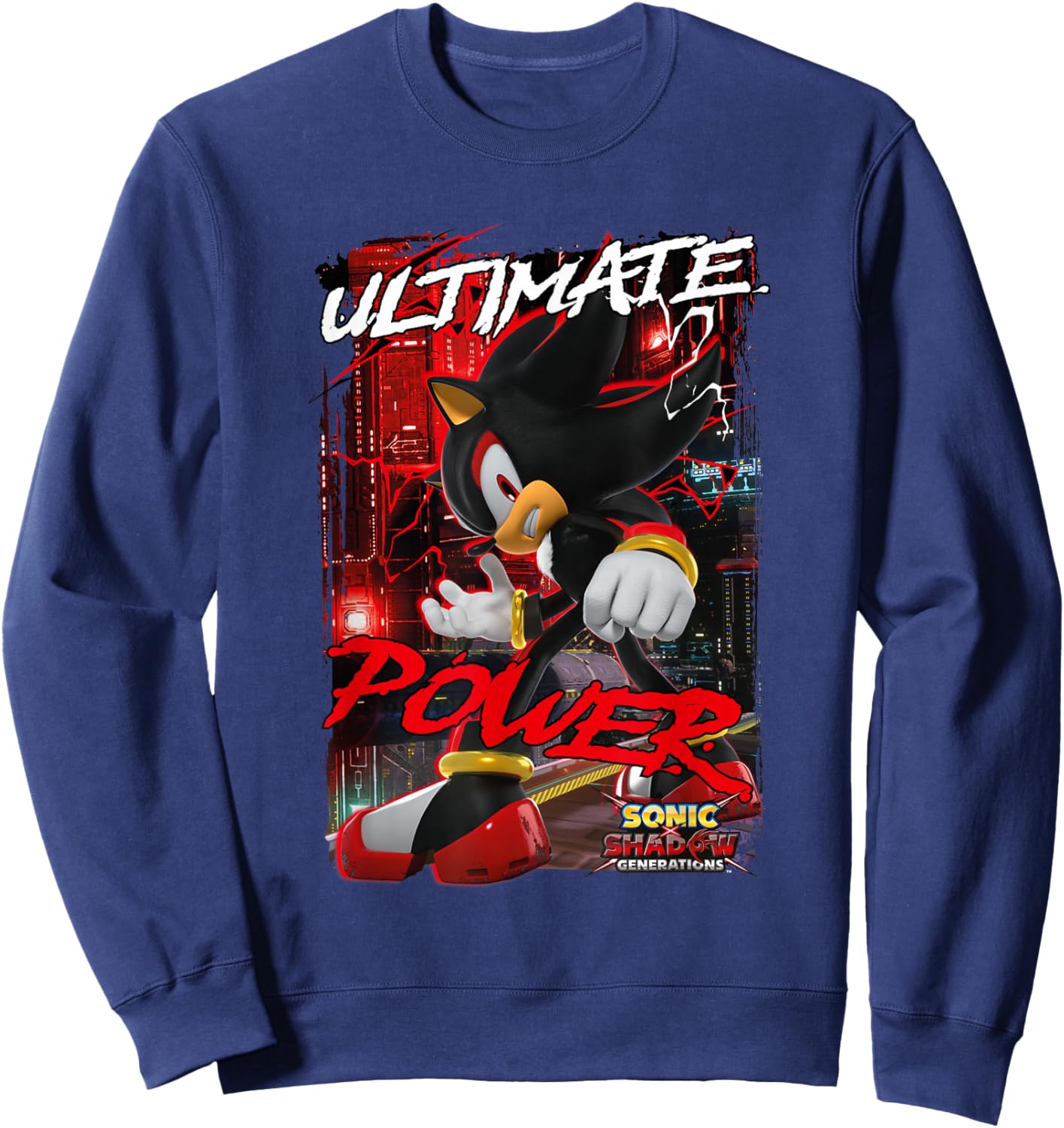 Sonic The Hedgehog Sonic X Shadow Generations Ultimate Power Sweatshirt - Sweatshirt | Navy