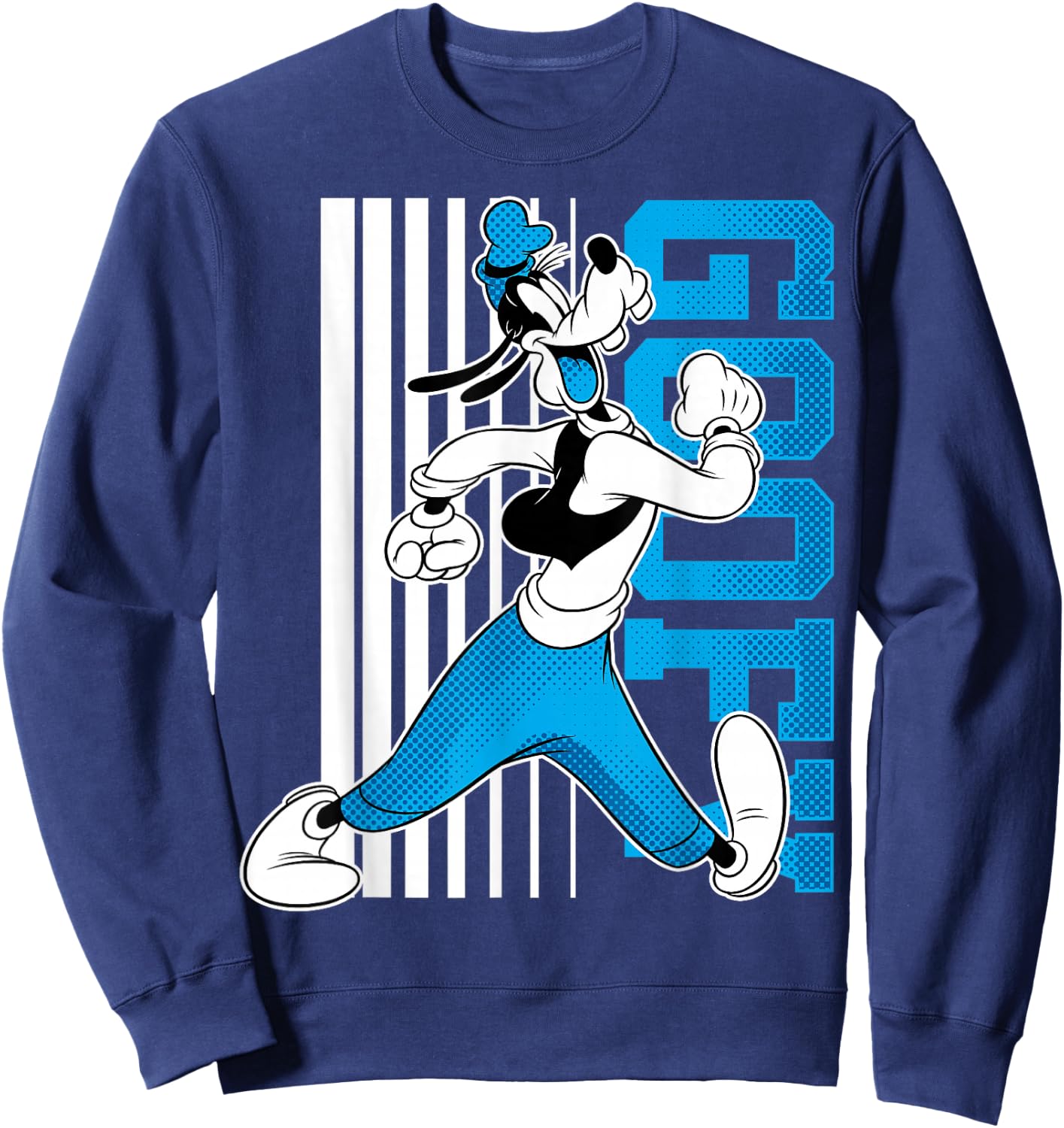 Disney Mickey And Friends Goofy Barcode Sweatshirt - Sweatshirt | Navy