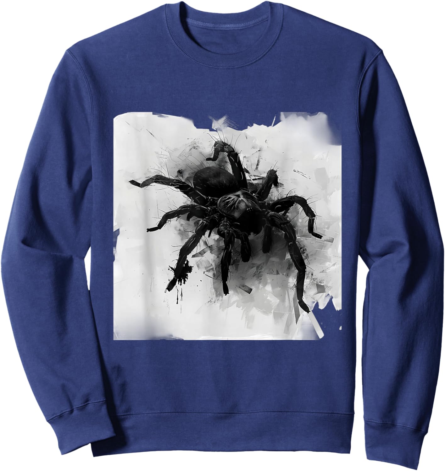 Tarantula Spider Drawing Animal Print Nature Wildlife Sweatshirt - Sweatshirt | Navy
