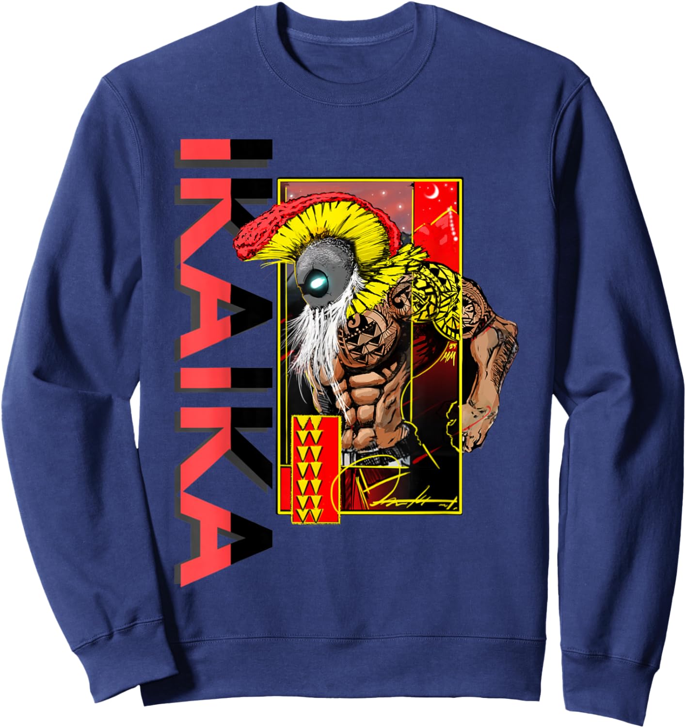 IKAIKA Warrior by micah moto Sweatshirt - Sweatshirt | Navy