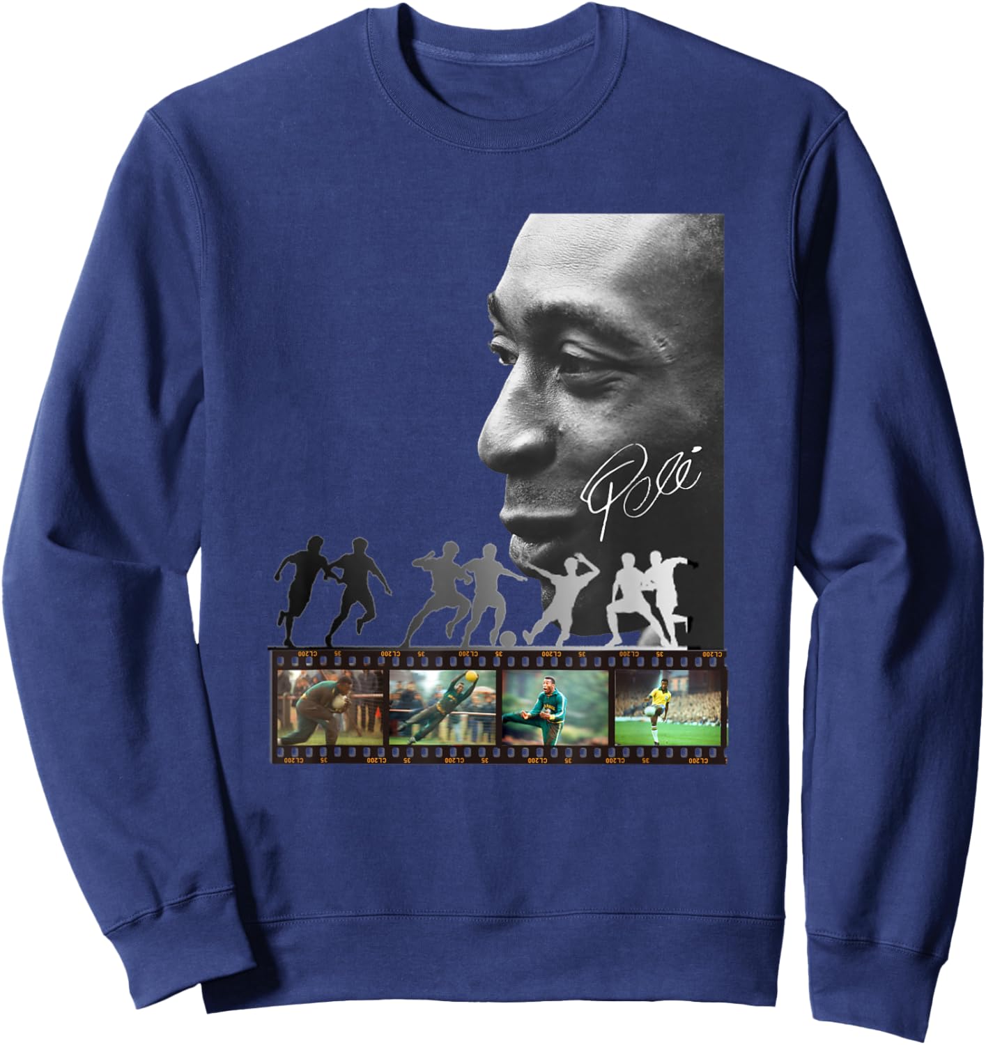 Pele_Brasil_002 Sweatshirt - Sweatshirt | Navy