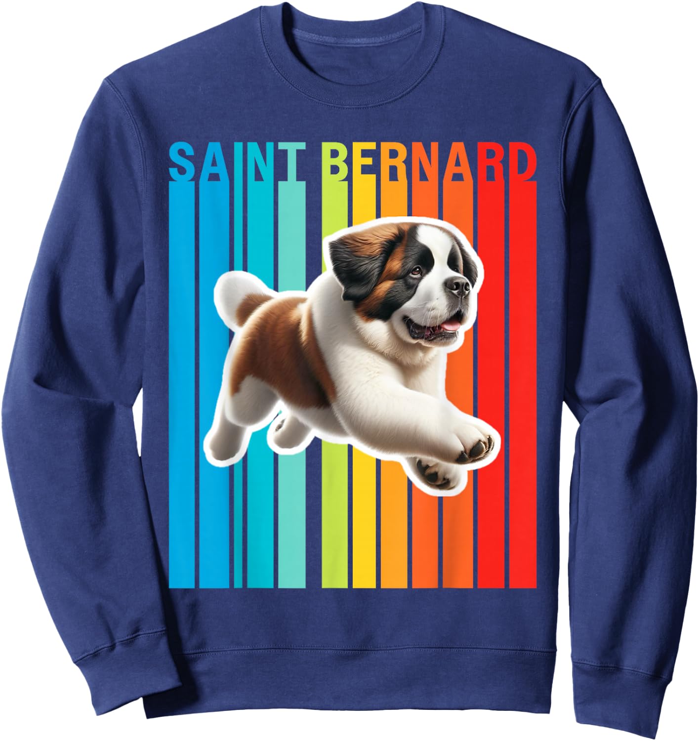 Colorful Saint Bernard Sweatshirt - Sweatshirt | Navy