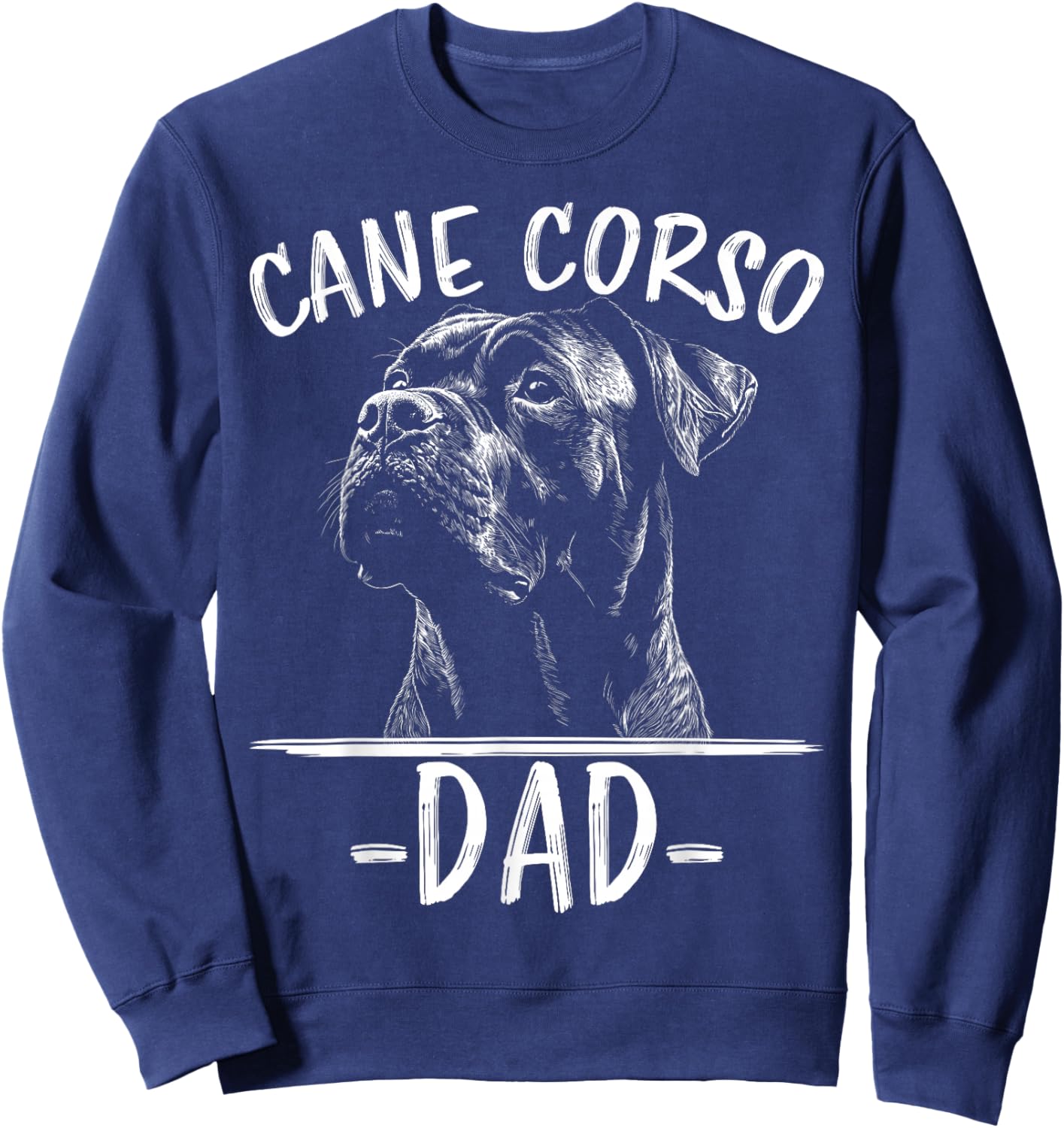 Cane Corso Dog Walking Stick , Black, S Sweatshirt - Sweatshirt | Navy