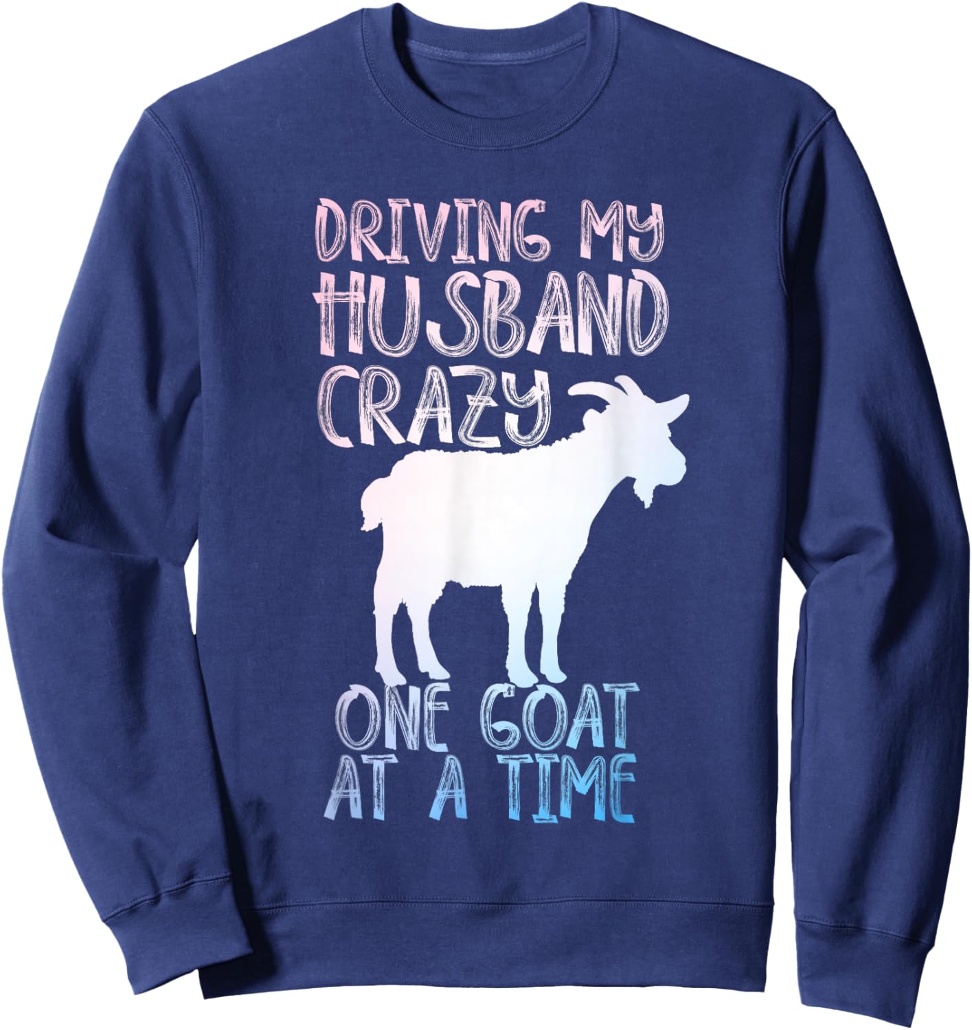 Funny Goat Design Girls Farm Animal Goat Farmer Sweatshirt - Sweatshirt | Navy