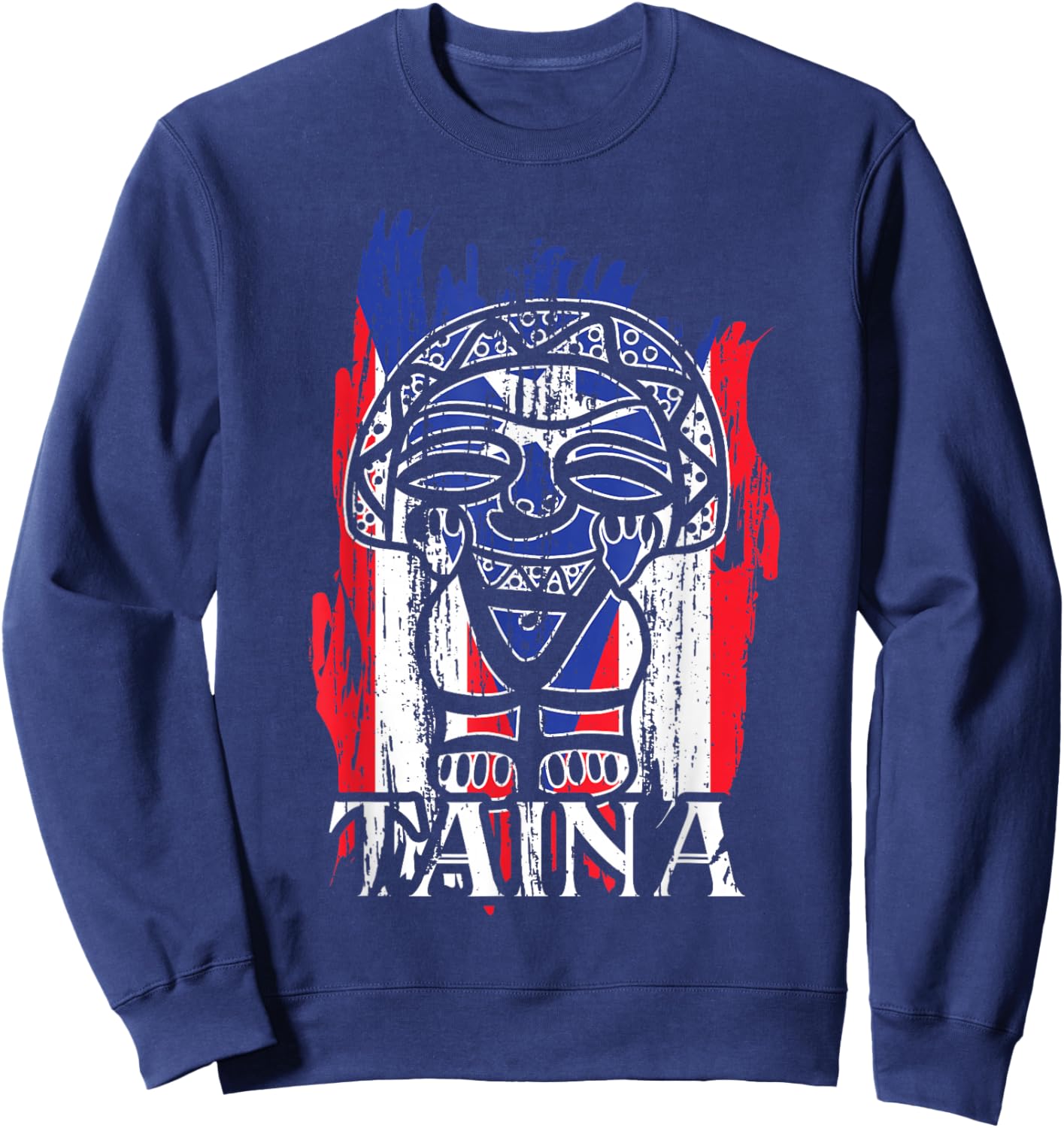 Taino Taina moon goddess taina puerto rico boricua symbols Sweatshirt - Sweatshirt | Navy