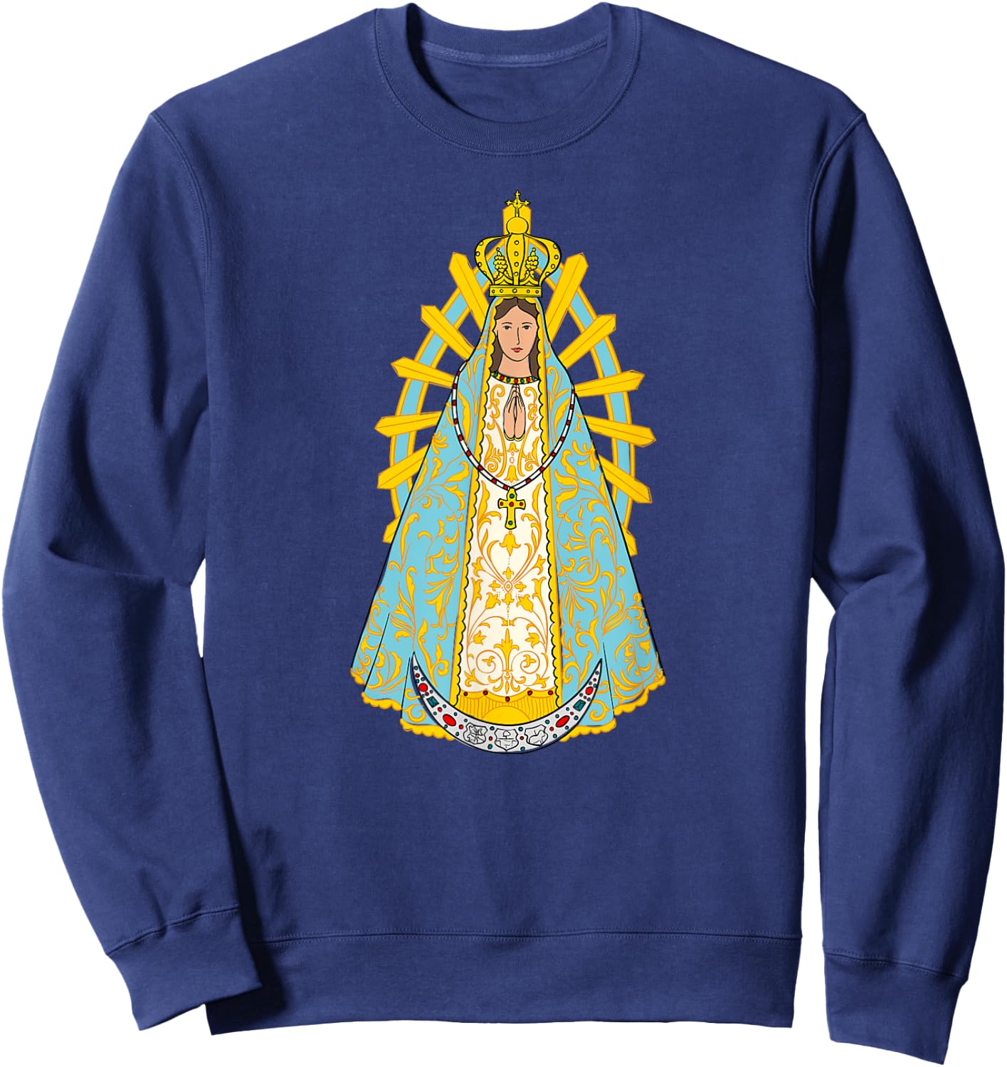 Lady of Lujan - Lady of Lujan - Virgen de Lujan Sweatshirt - Sweatshirt | Navy