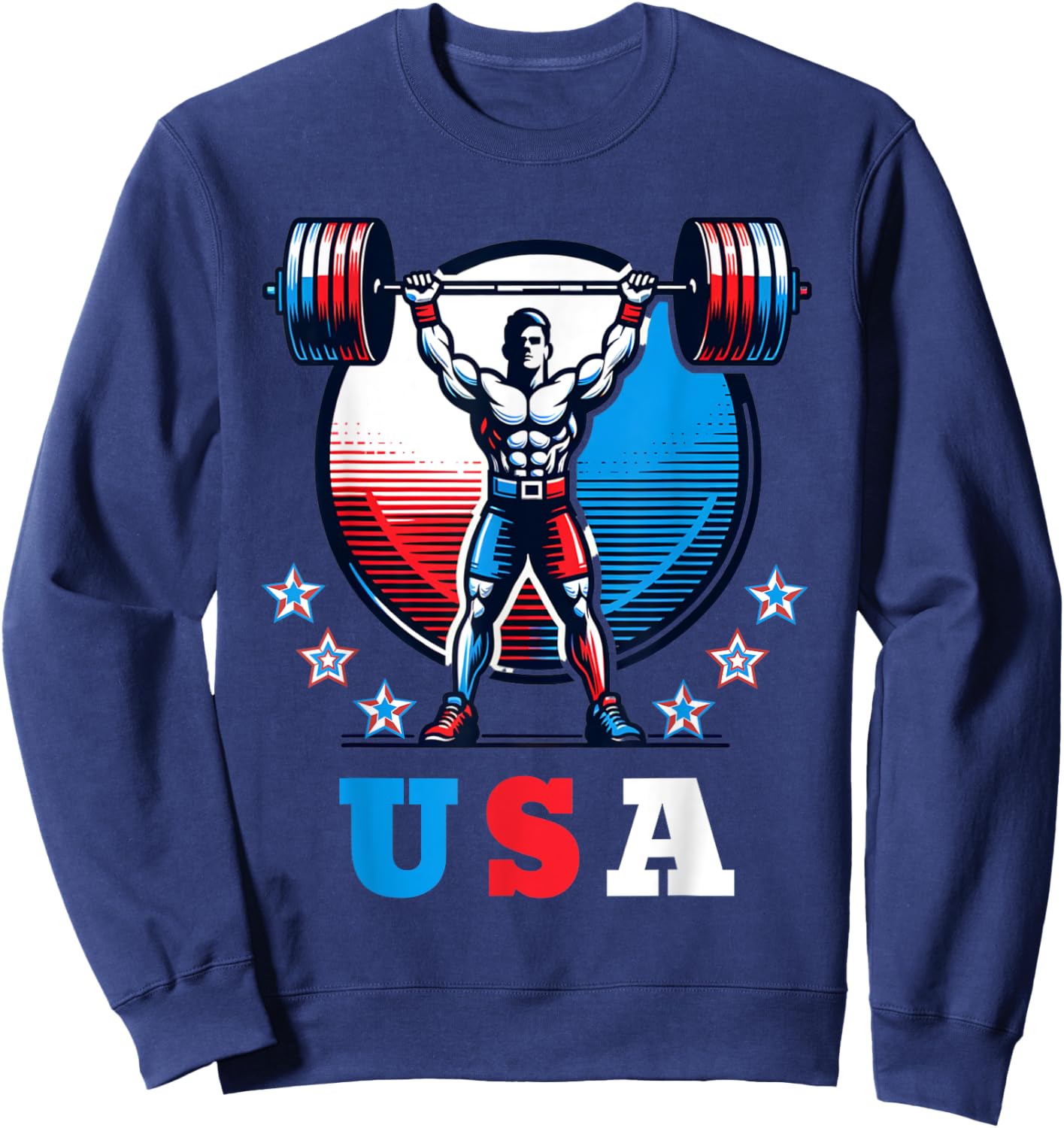 Weightlifting USA American Weight Lifting team Sweatshirt - Sweatshirt | Navy