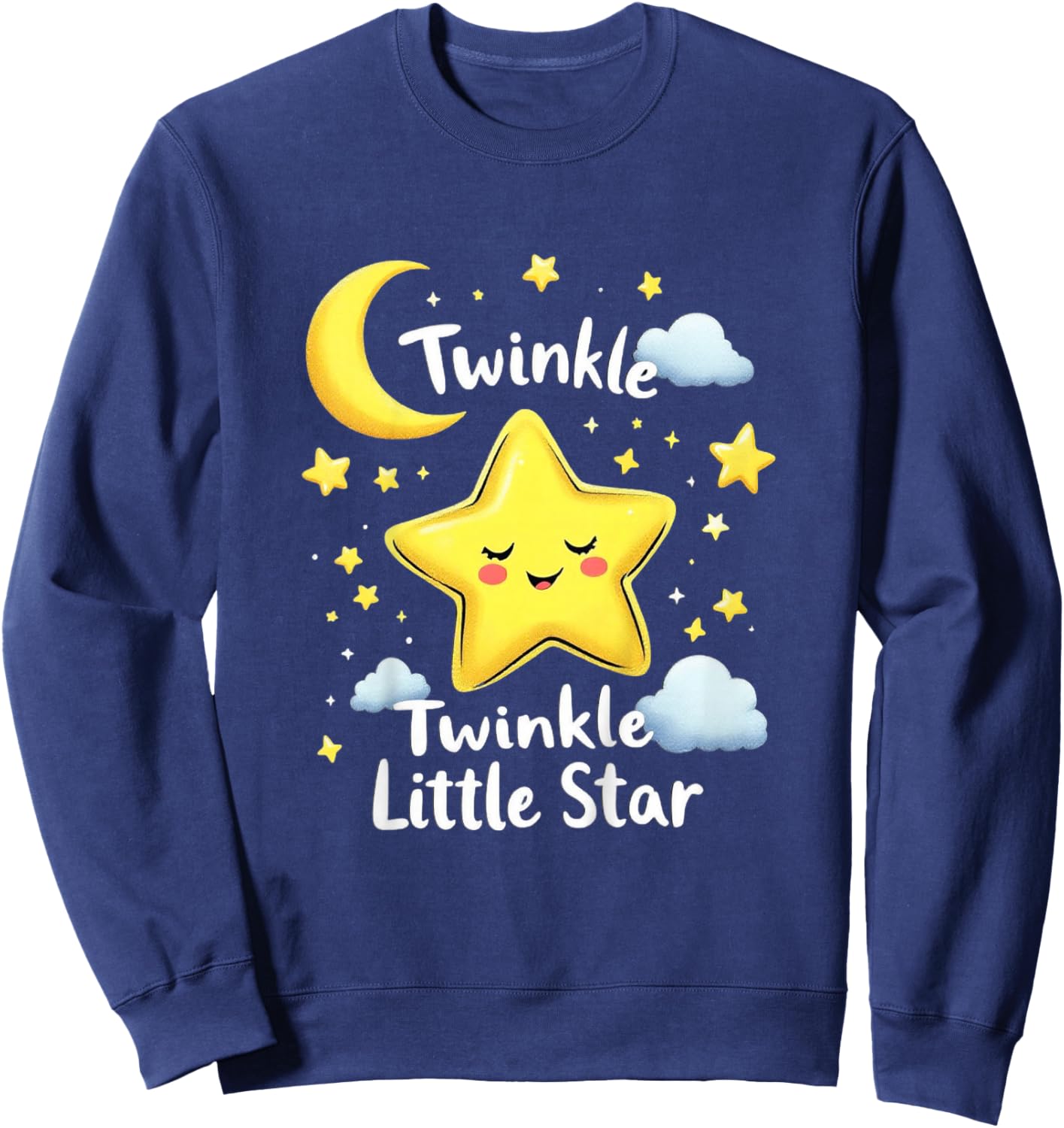 Twinkle Twinkle Little Star Kids – Cute Cartoon Design Sweatshirt - Sweatshirt | Navy