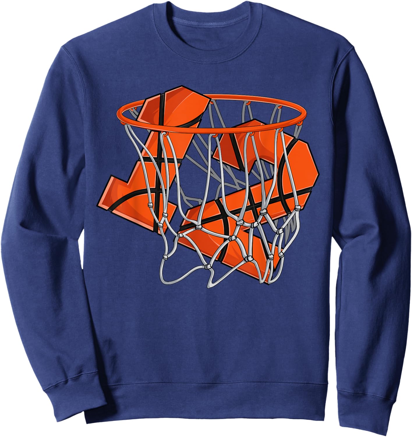 12th Birthday Basketball Shirt Kids, Boys 12 Year Old Sweatshirt - Sweatshirt | Navy