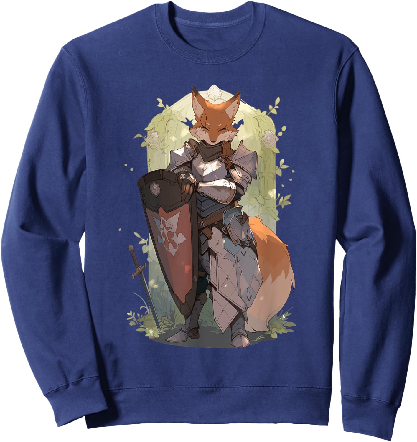 Fantasy Fox Paladin Sweatshirt - Sweatshirt | Navy