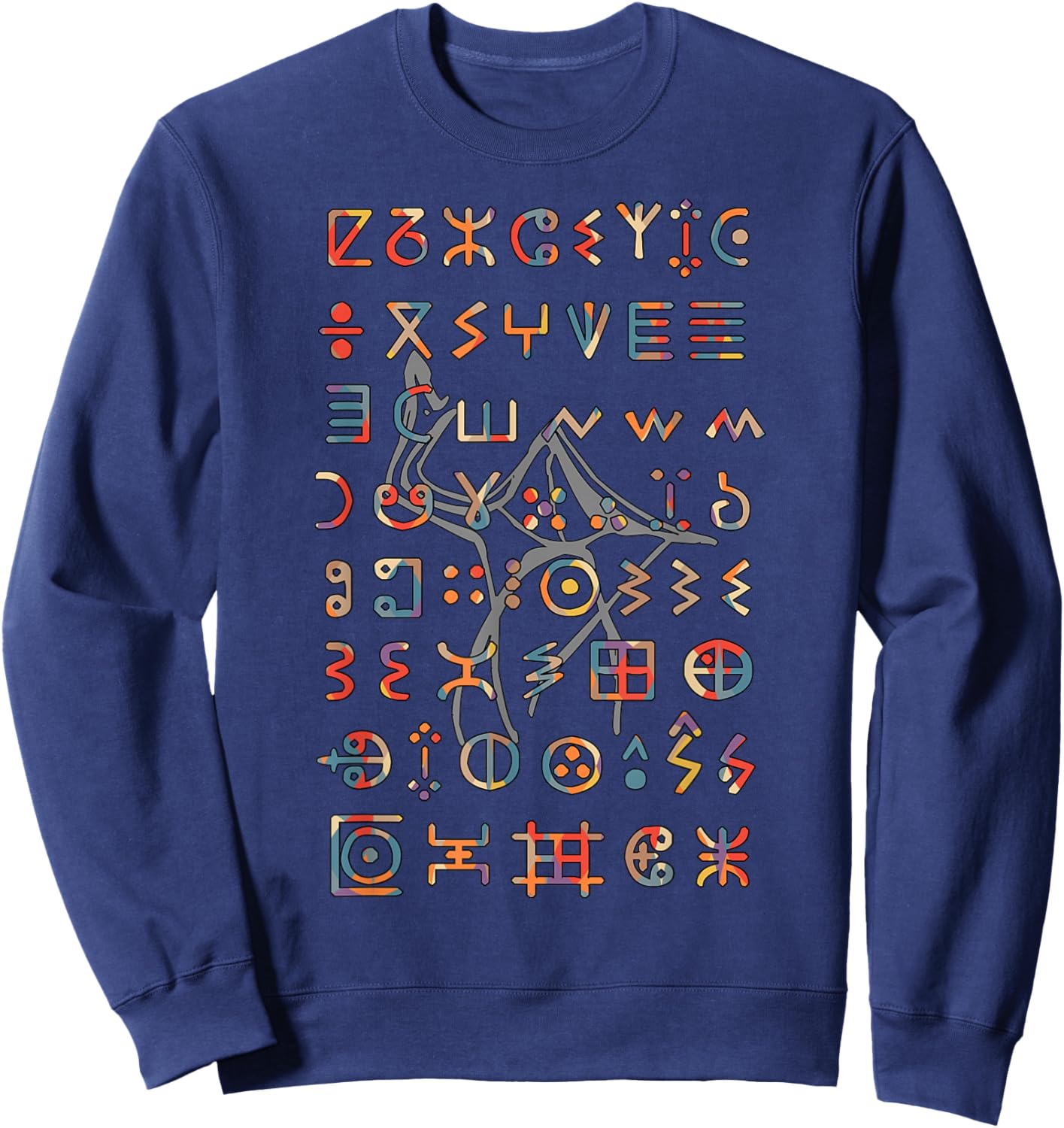 Amazigh Design, Amazigh Art Sweatshirt - Sweatshirt | Navy
