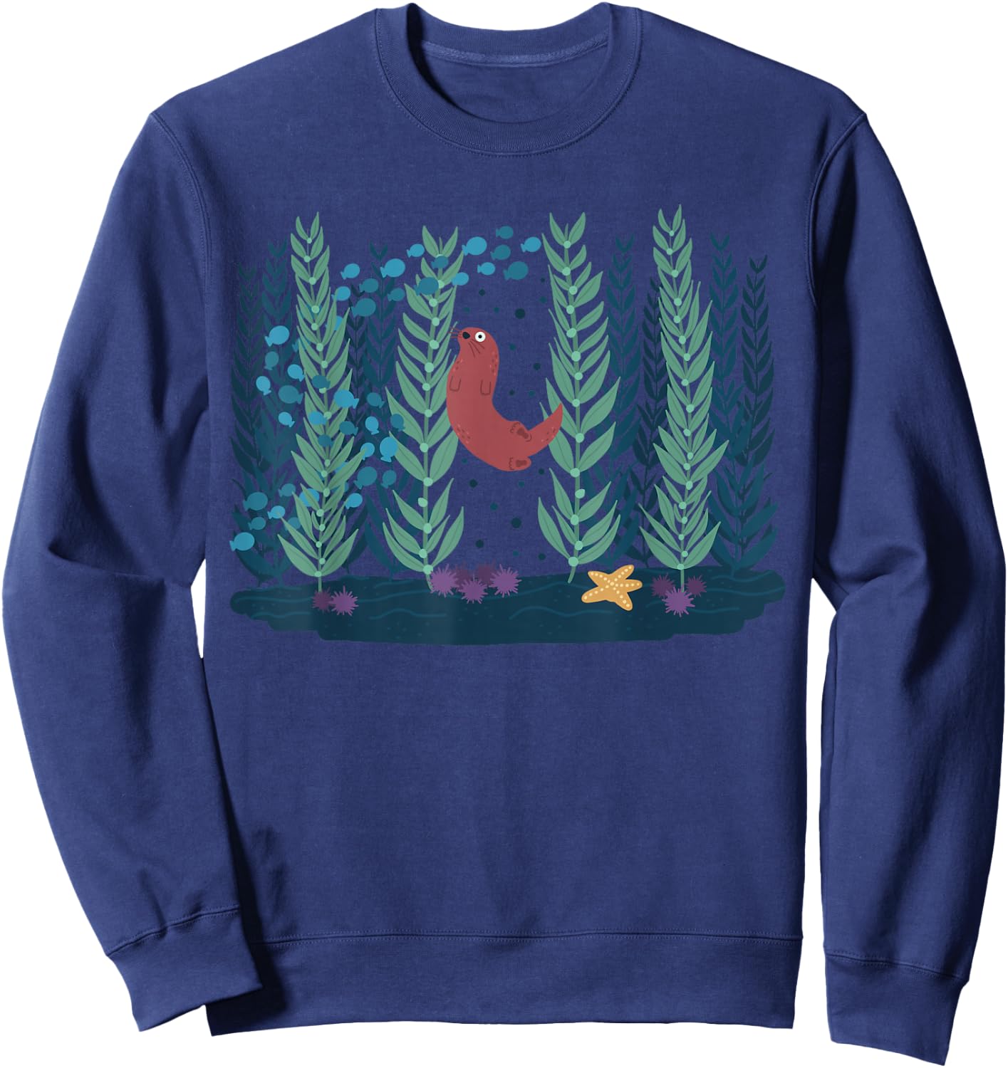 Help The Kelp Cute Marine Biologist Kelp Forest Ecosystems Sweatshirt - Sweatshirt | Navy