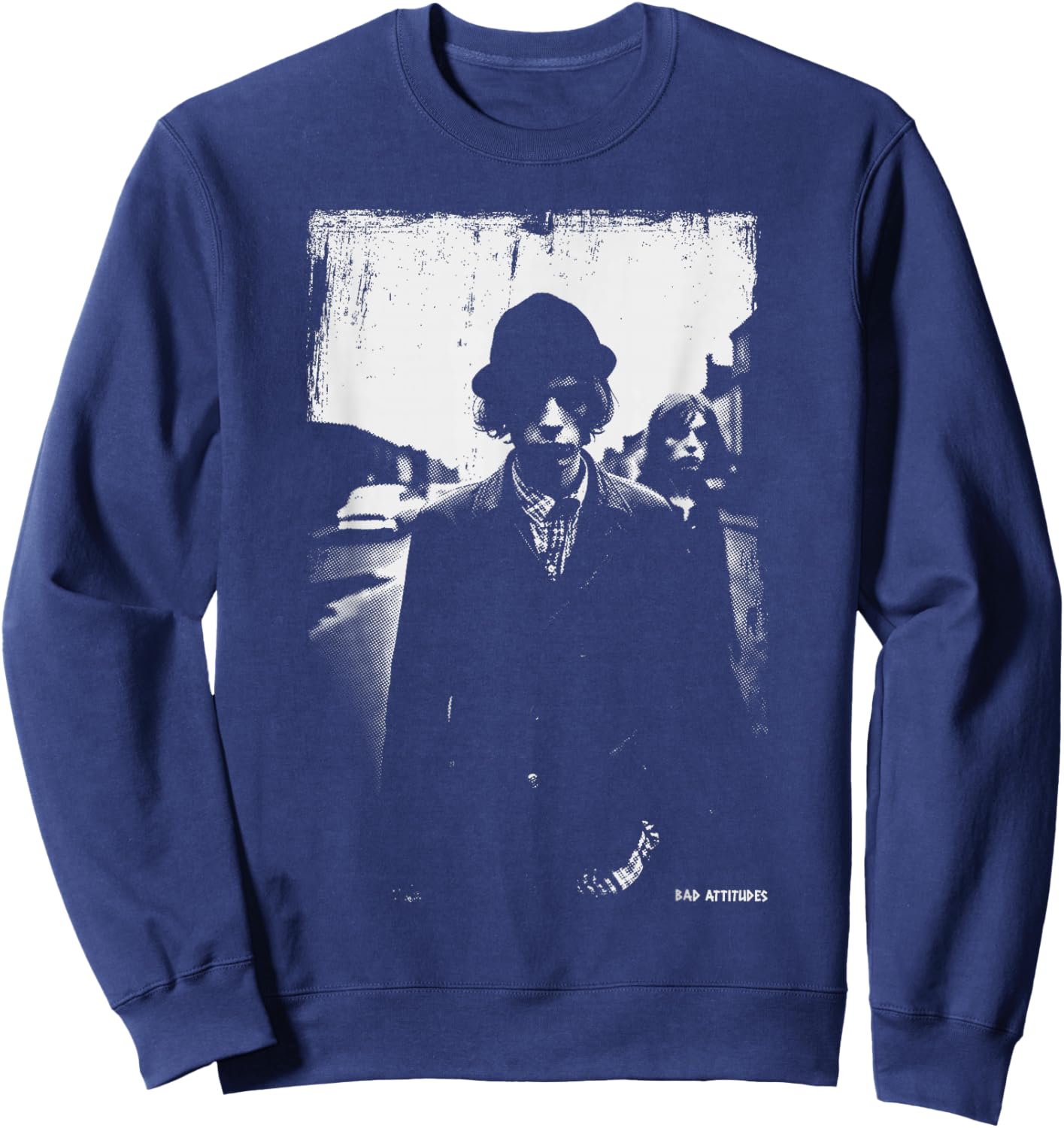 Soft Grunge Aesthetic Street Punk Retro Sweatshirt - Sweatshirt | Navy