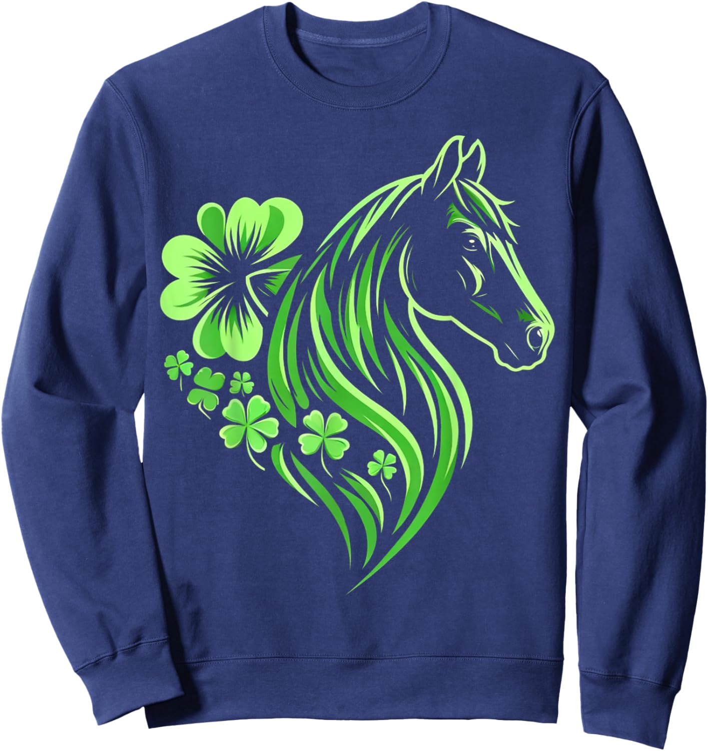 Horse Lover St Patrick's Day Sweatshirt - Sweatshirt | Navy