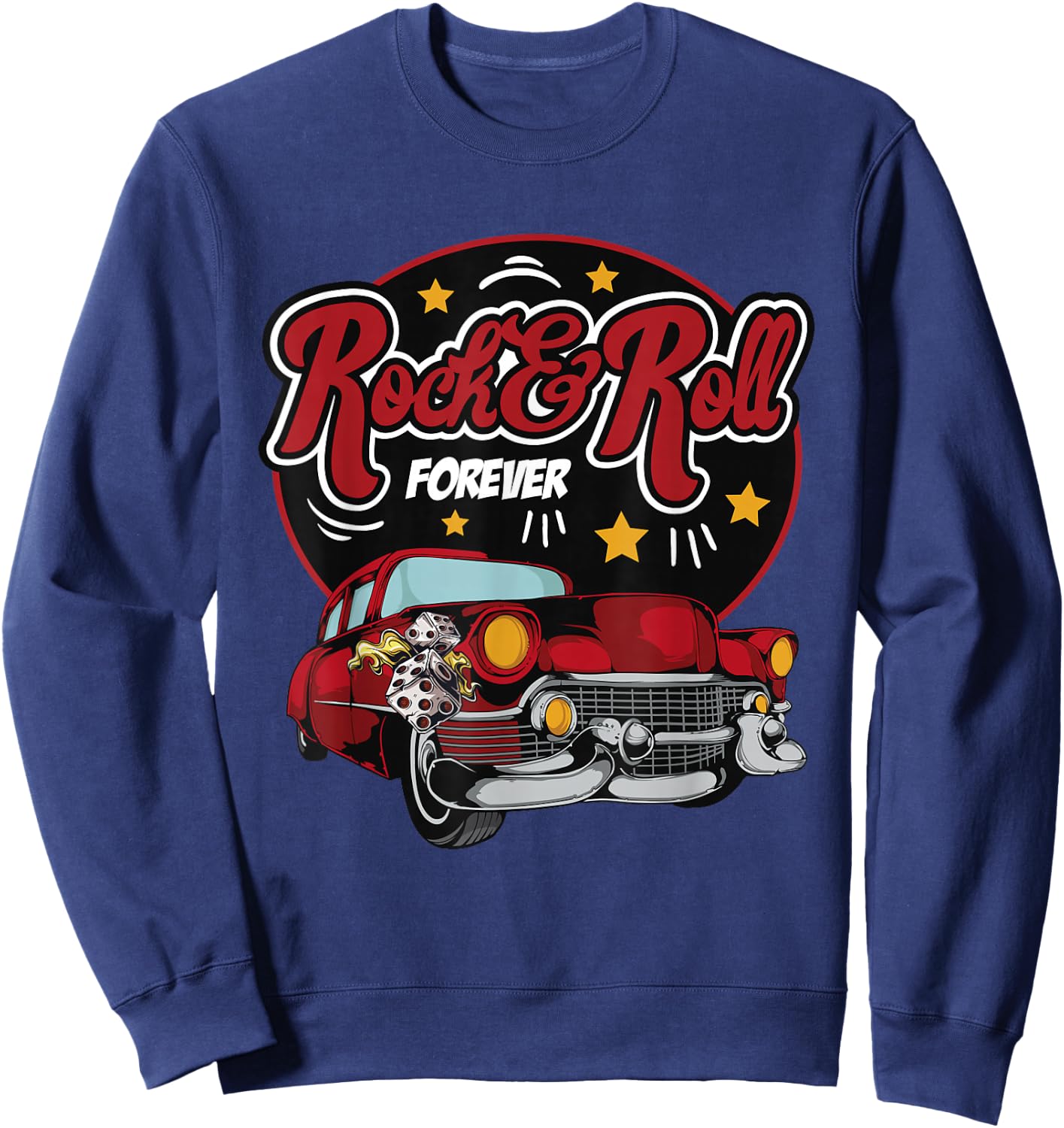 Sock Hop Dance Party 50s Doo Wop Rockabilly Clothes 1950s Sweatshirt - Sweatshirt | Navy