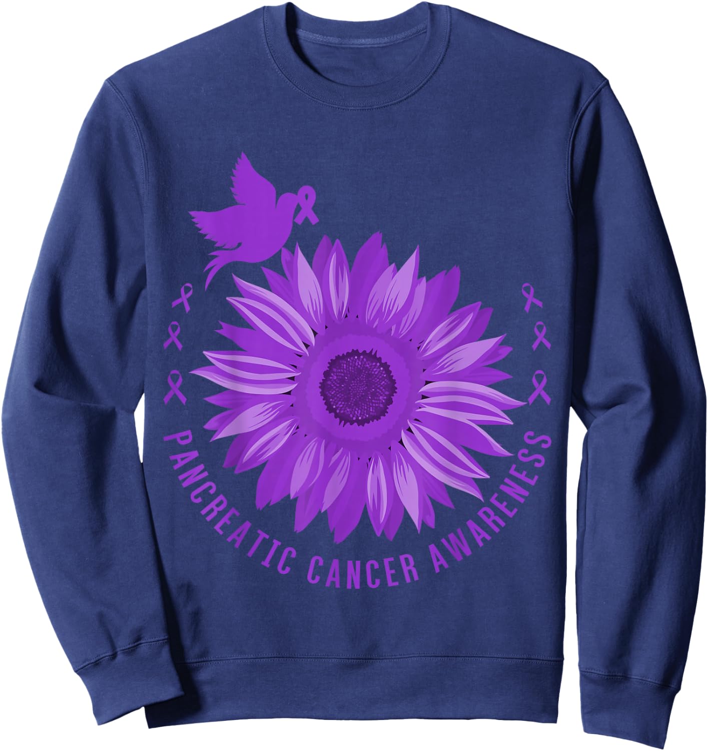 Pancreatic Cancer Awareness Sweatshirt - Sweatshirt | Navy