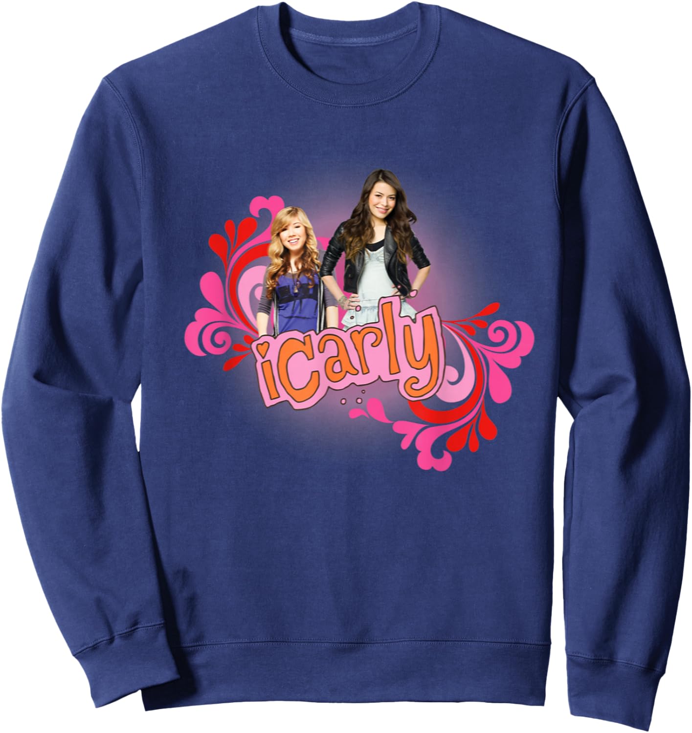 iCarly Sam and Carly pink burst Sweatshirt - Sweatshirt | Navy