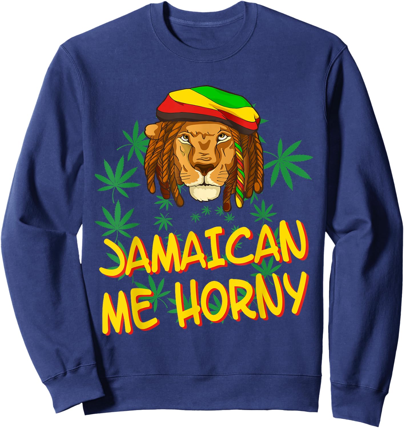 Jamaican me horny - Jamaica Flag Shirt Sweatshirt - Sweatshirt | Navy
