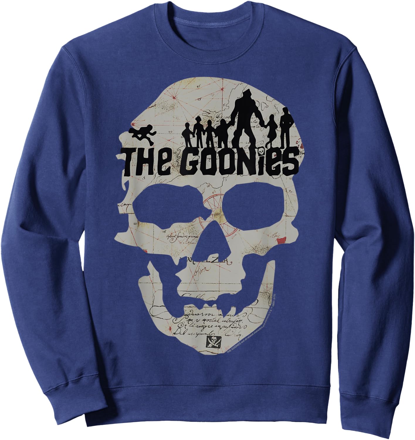 The Goonies Skeleton Map Poster Sweatshirt - Sweatshirt | Navy