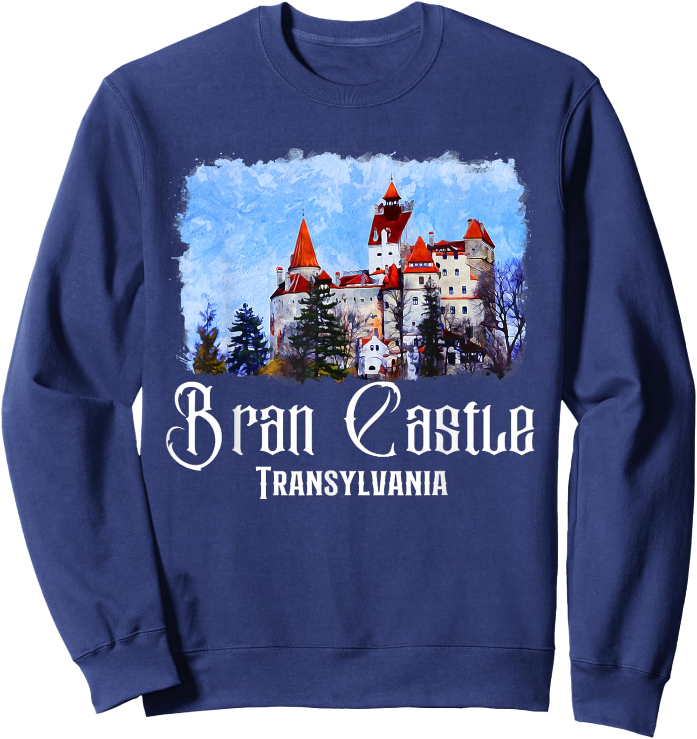 Bran Castle Romania Bran Castle Sweatshirt - Sweatshirt | Navy