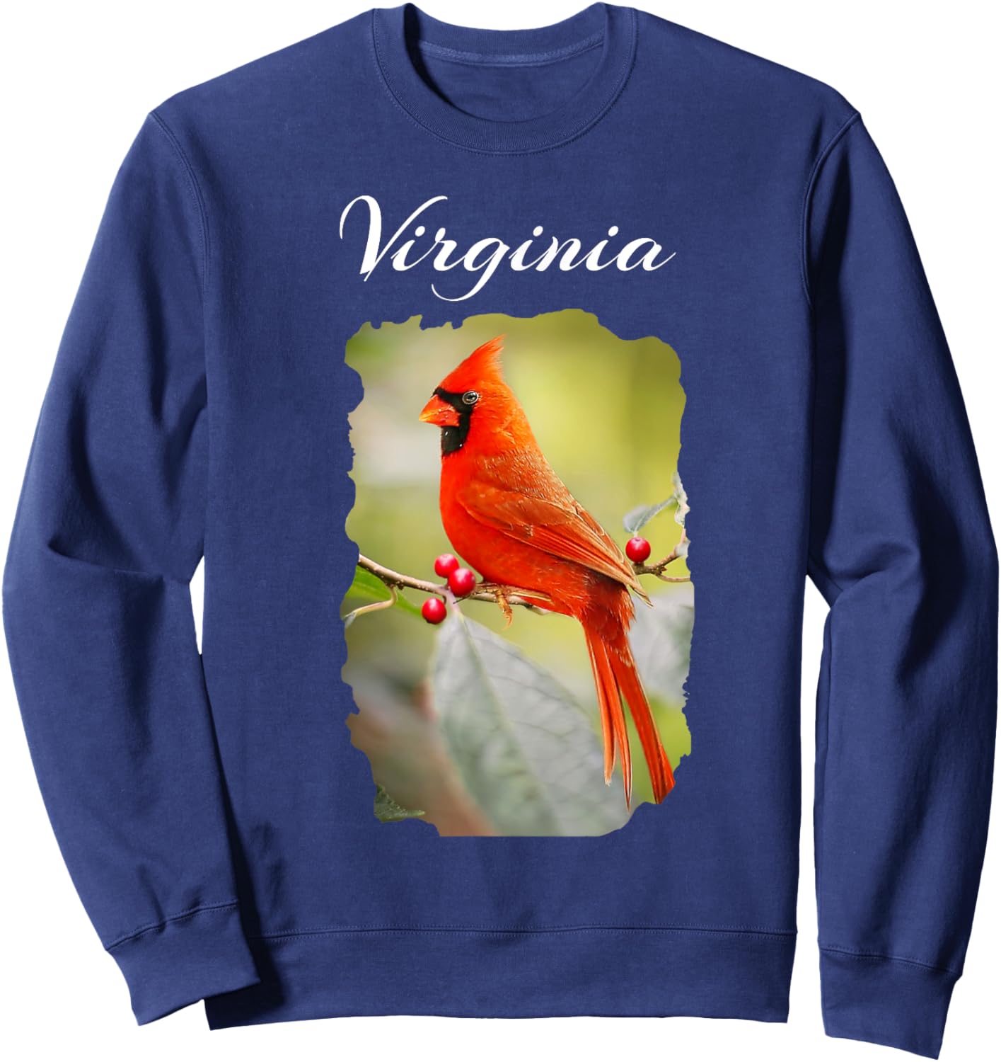 Northern Cardinal Official Virginia State Bird Travel Gift Sweatshirt - Sweatshirt | Navy