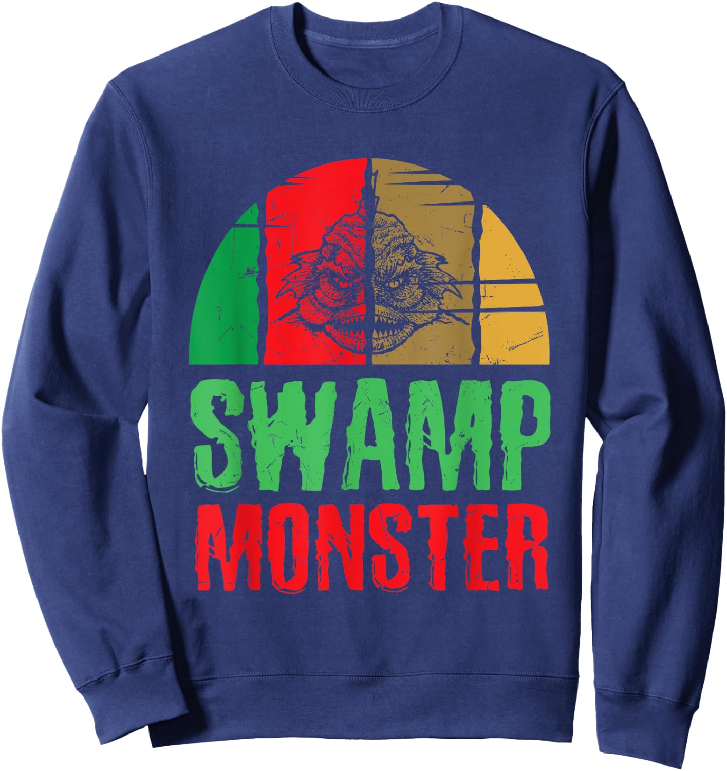 Cool Swamp Monster Monsters Fish Swamp Lovers gift Sweatshirt - Sweatshirt | Navy