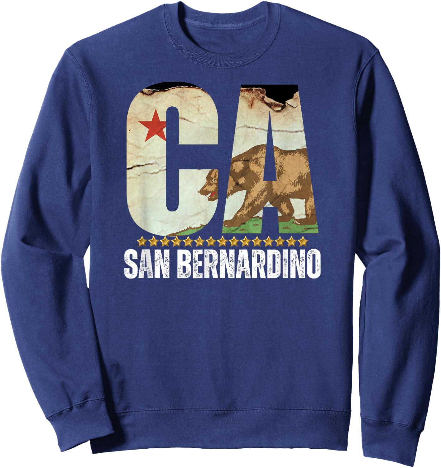 San Bernardino, California CA, Major USA City Sweatshirt - Sweatshirt | Navy