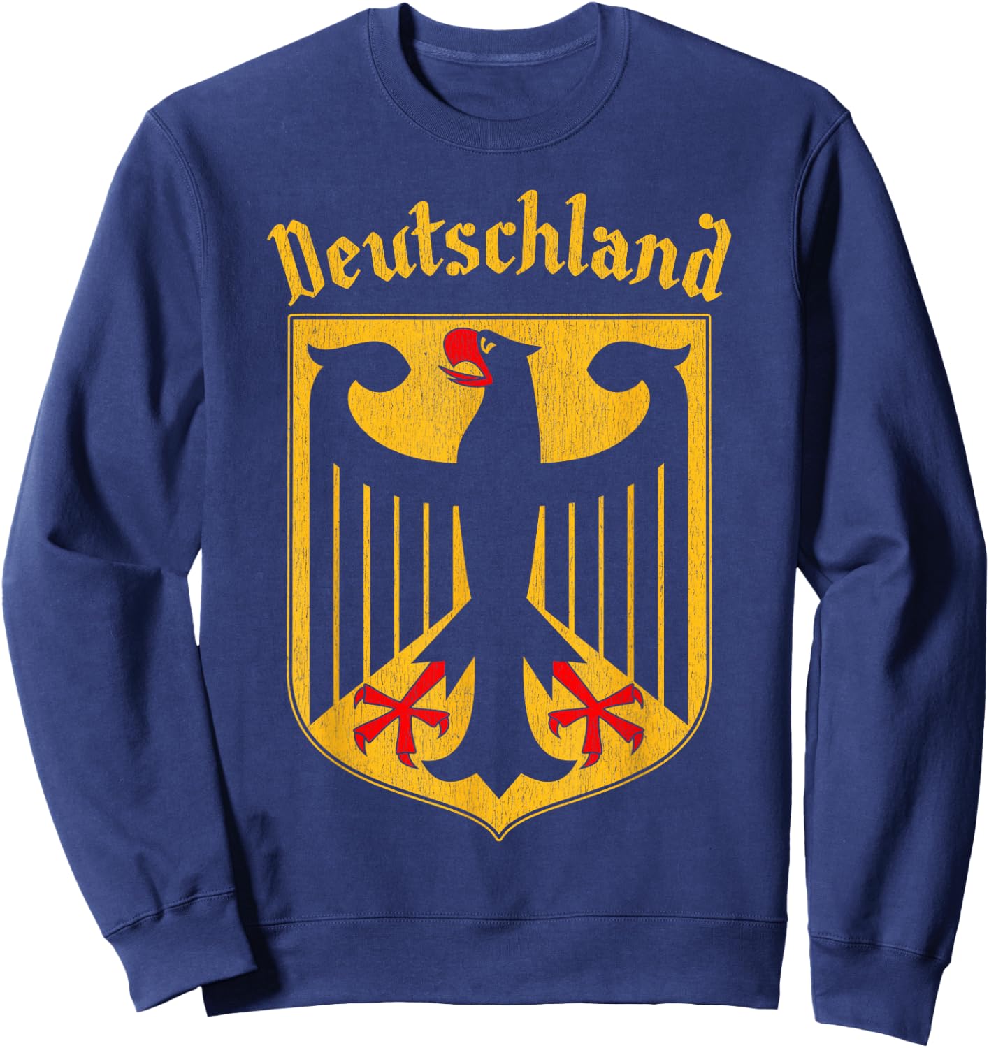 German Eagle Deutschland Coat of Arms Flag Souvenir Gift Sweatshirt - Sweatshirt | Navy