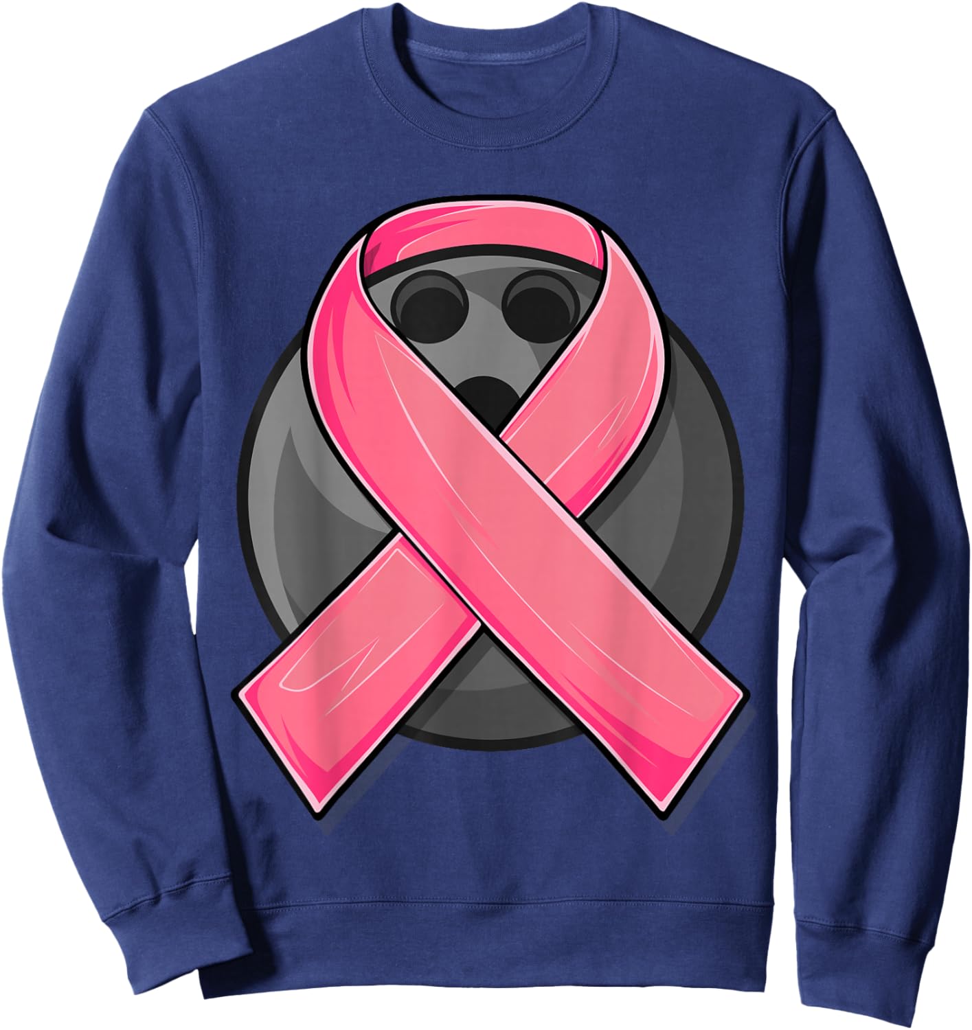 Breast Cancer Awareness Bowling Shirts, Pink Cancer Support Sweatshirt - Sweatshirt | Navy