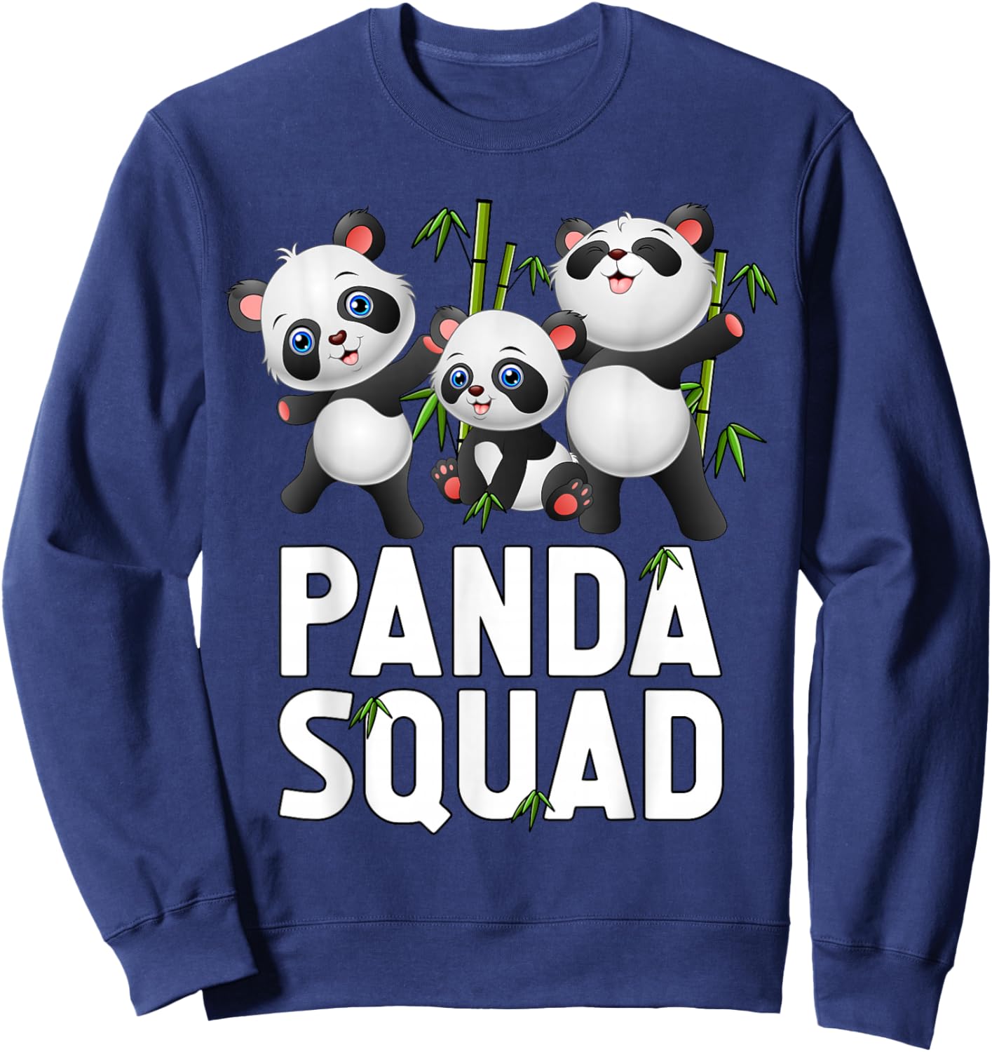 Cute Panda Squad - Panda Family Sweatshirt - Sweatshirt | Navy
