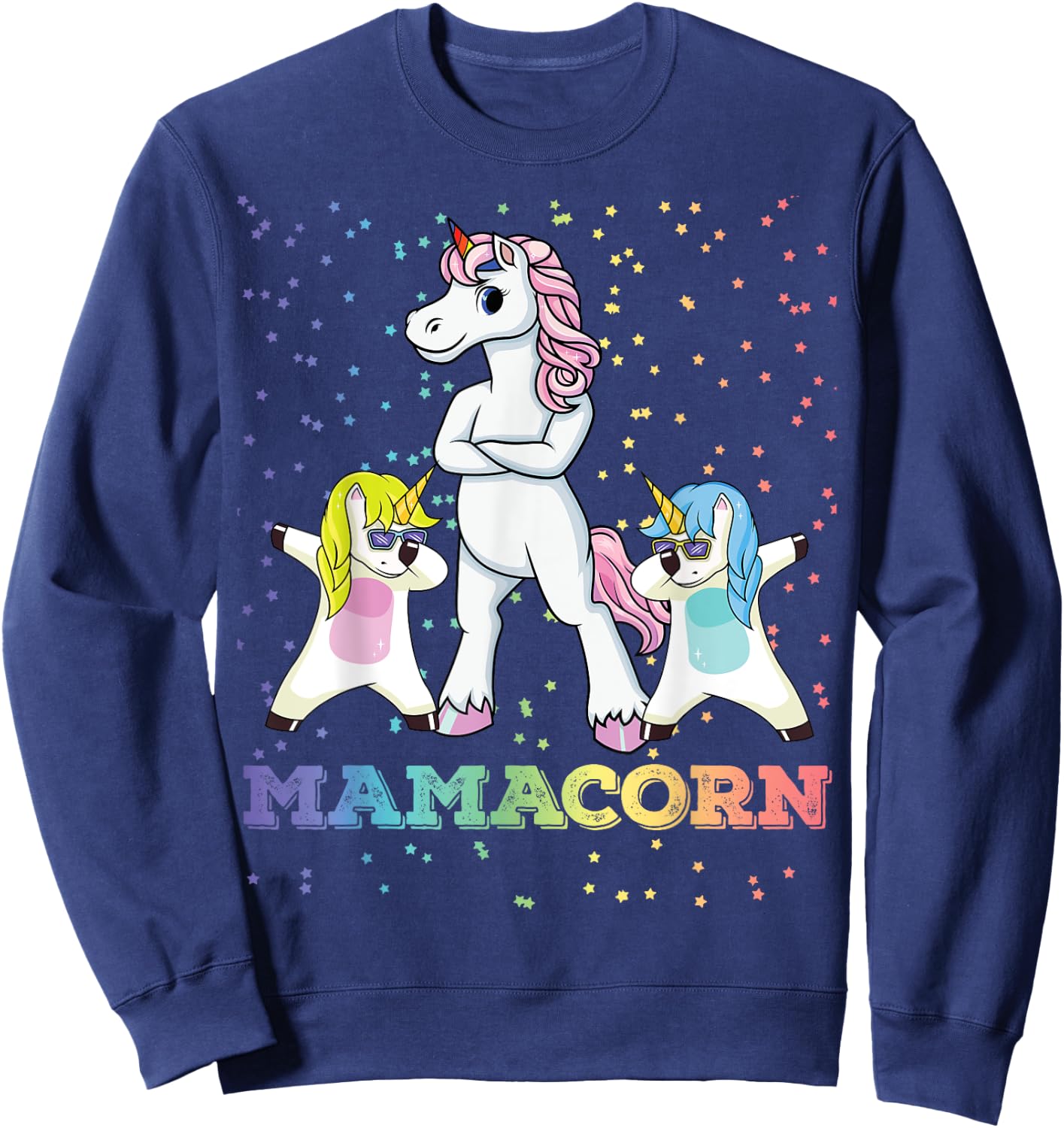 Mamacorn Unicorn Mama Unicorn Girl Unicorn Mom Mamacorn Sweatshirt - Sweatshirt | Navy