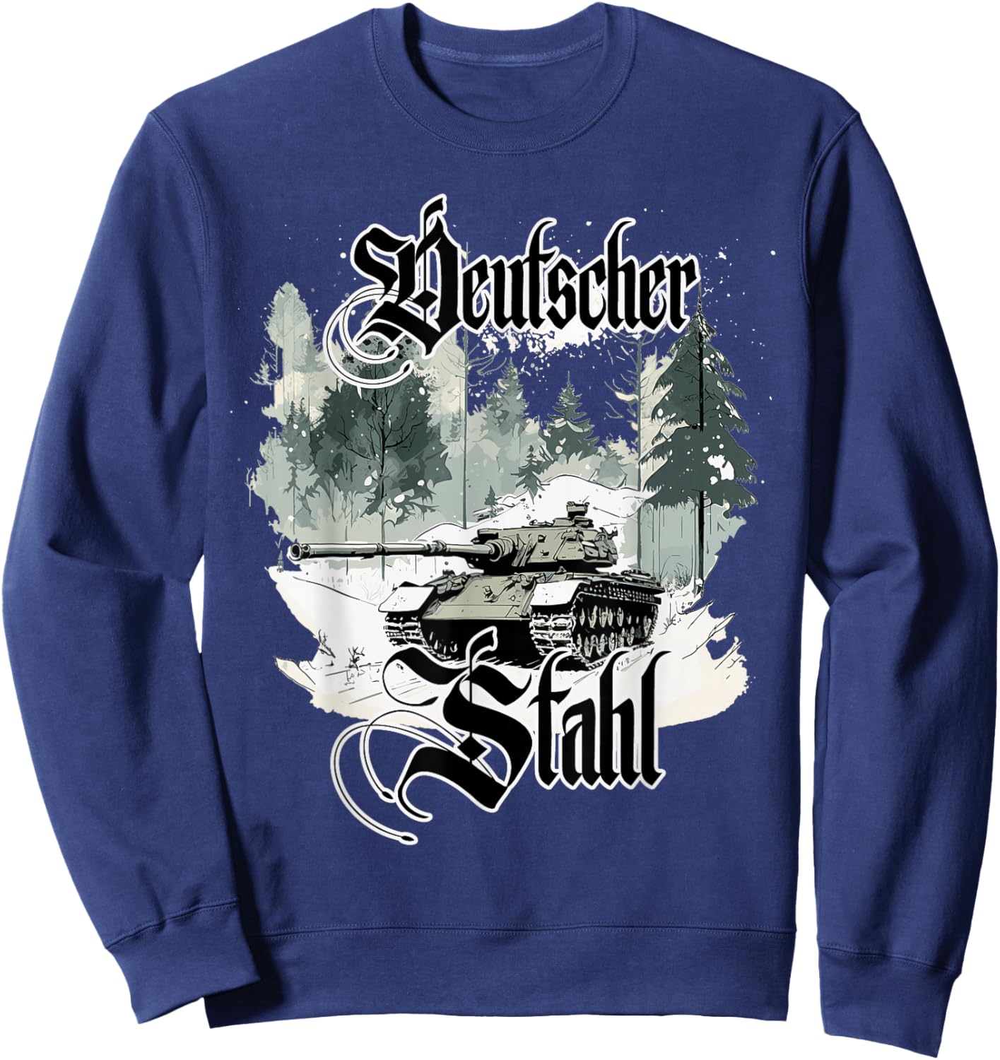 German steel Tiger tank Legendary tanks WWII soldiers Sweatshirt - Sweatshirt | Navy