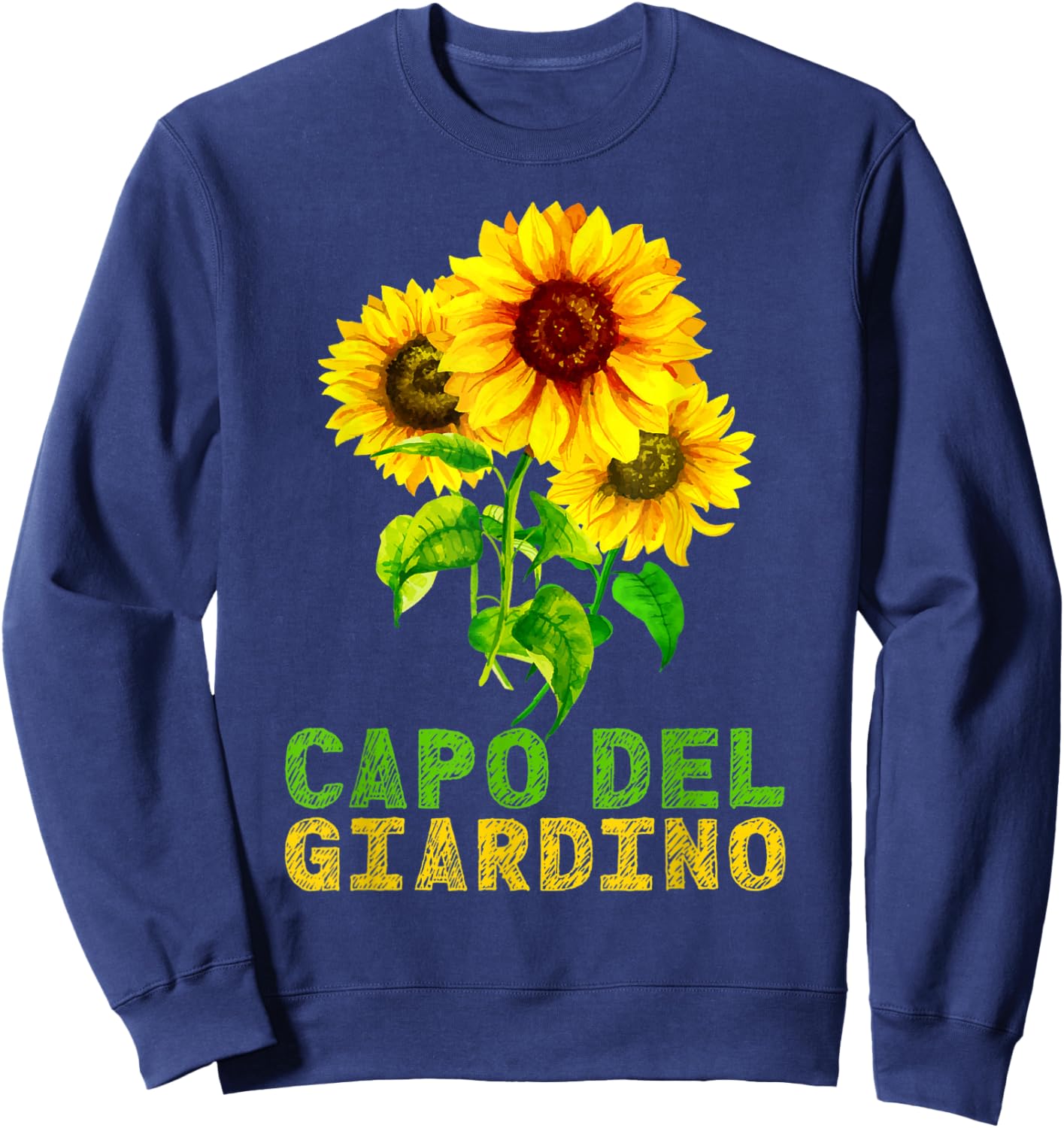 Capo Giardiniere Pensionamento Girasole Pension Garden Sweatshirt - Sweatshirt | Navy
