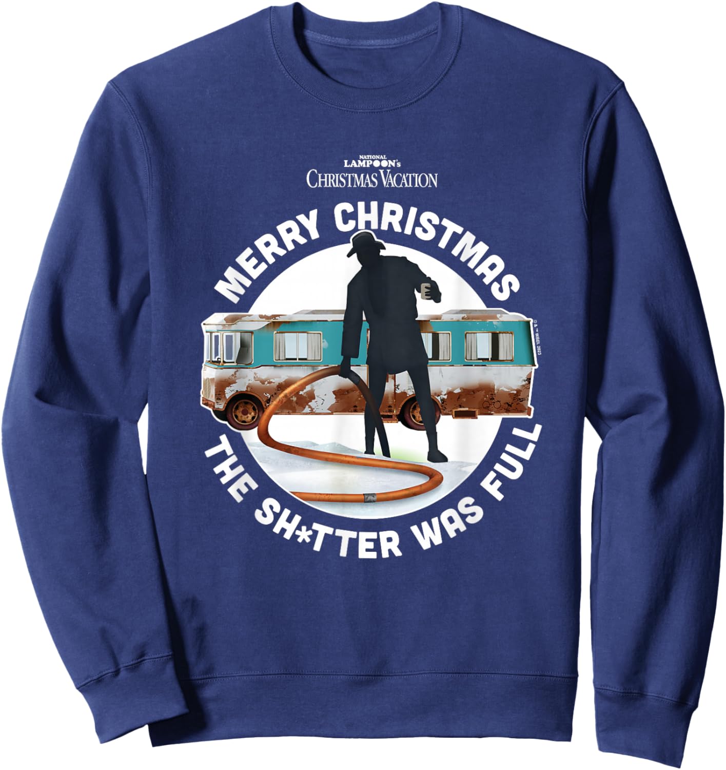 National Lampoon's Christmas Vacation - The Shitter was Full Sweatshirt - Sweatshirt | Navy