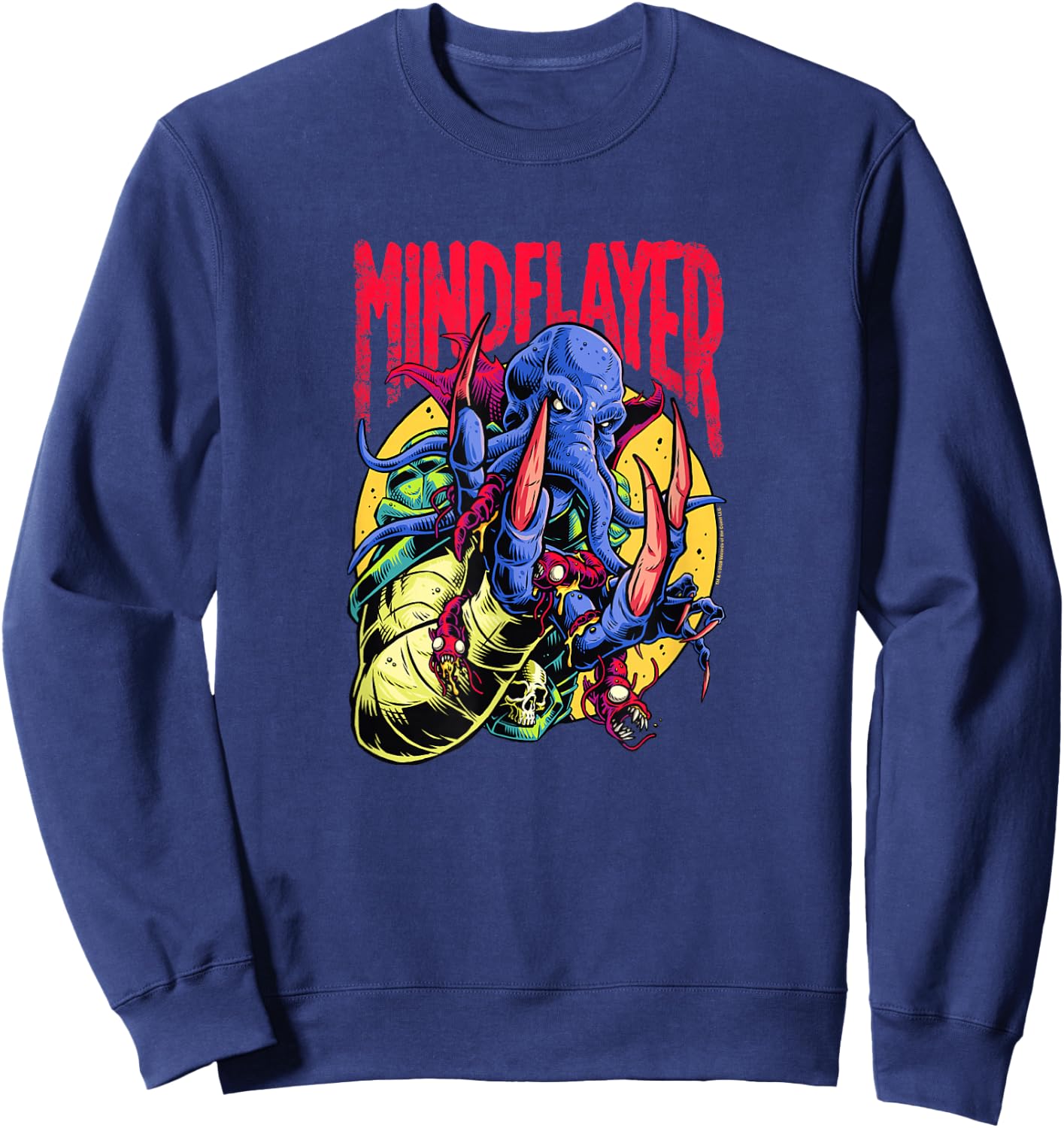 Dungeons & Dragons Mindflayer Monster Claws Out Sweatshirt - Sweatshirt | Navy