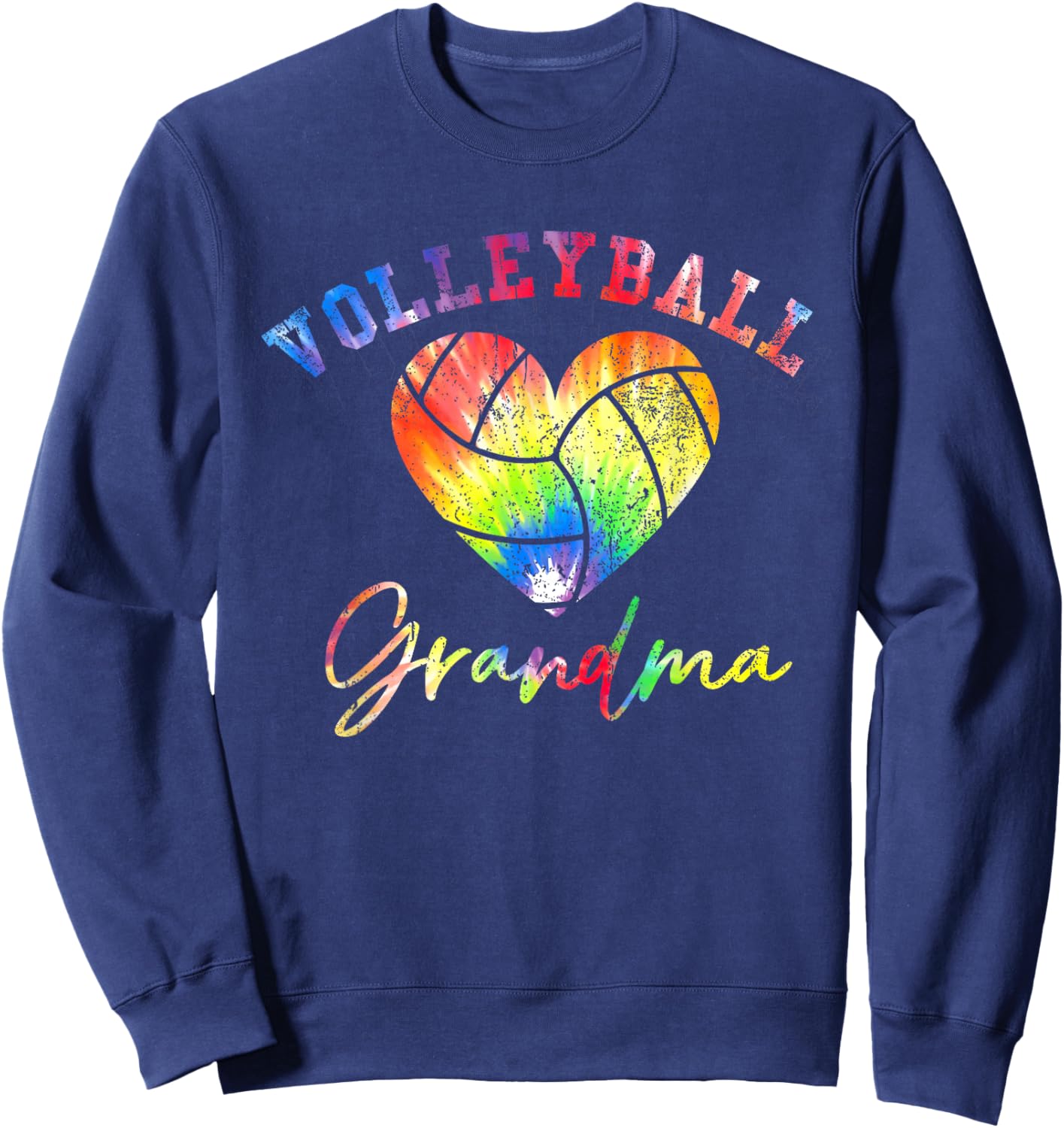 Volleyball Grandma Tie dye Sweatshirt - Sweatshirt | Navy