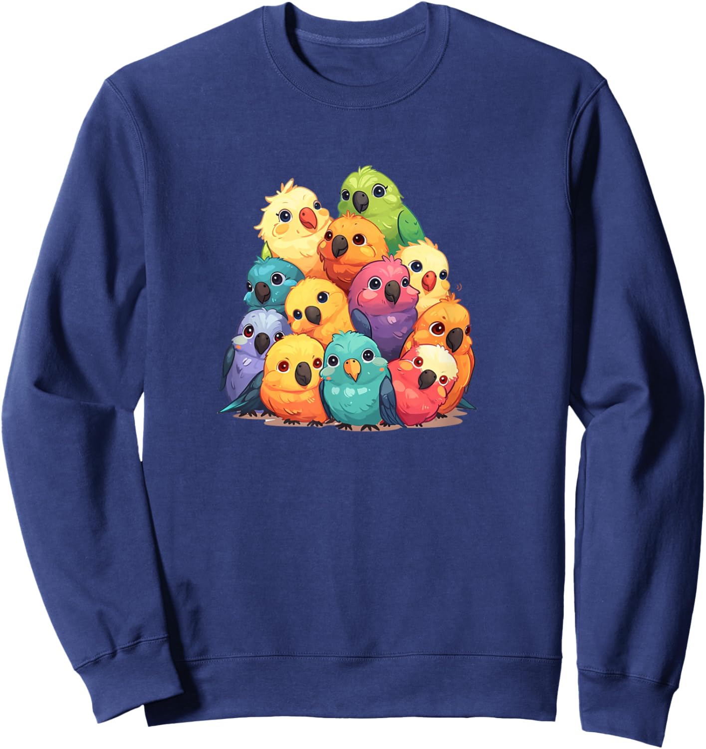 Cute Kawaii Pastel Cockatiel Parakeet Bird Boys Girls Kids Sweatshirt - Sweatshirt | Navy