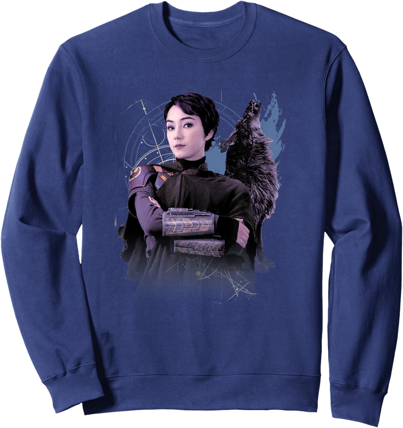 Star Wars: Ahsoka Sabine Wren Warrior Epic Big Chest Poster Sweatshirt - Sweatshirt | Navy
