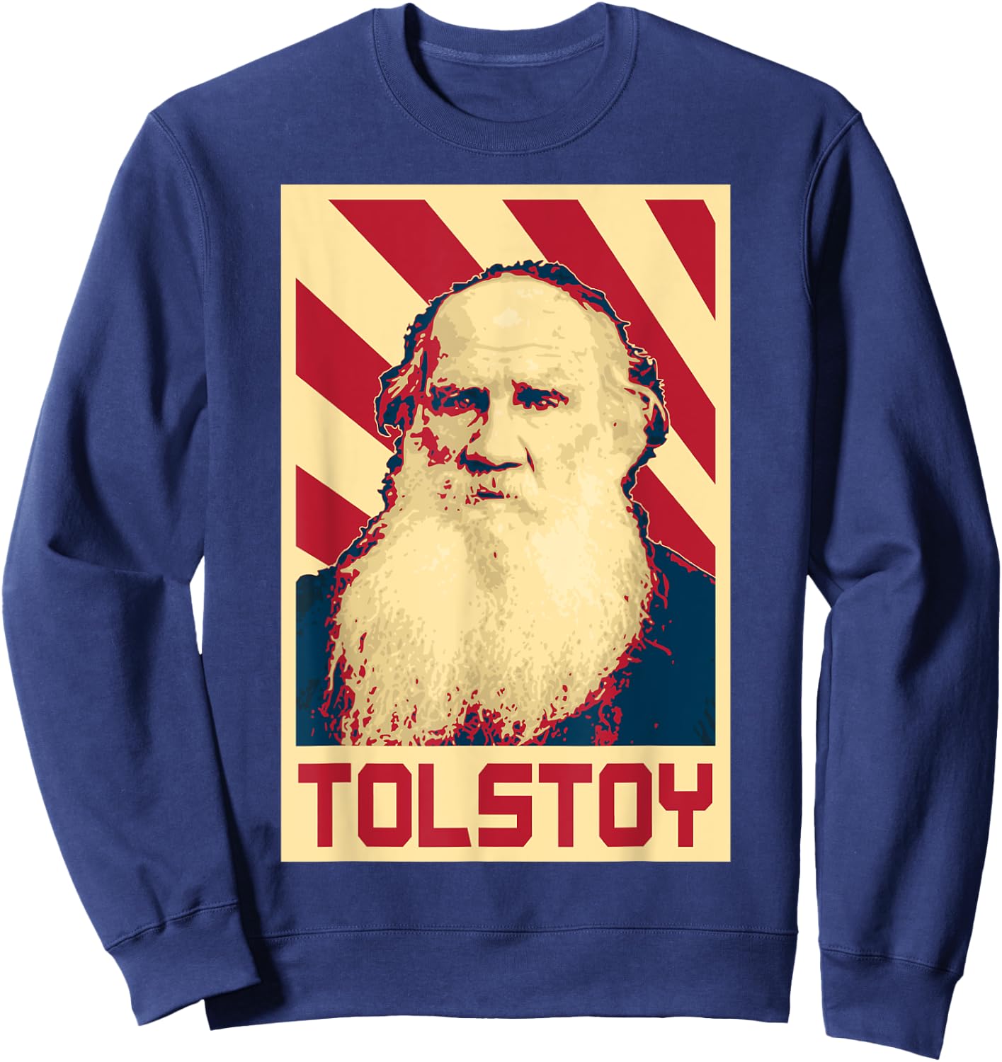 Leo Tolstoy Retro Propaganda Sweatshirt - Sweatshirt | Navy