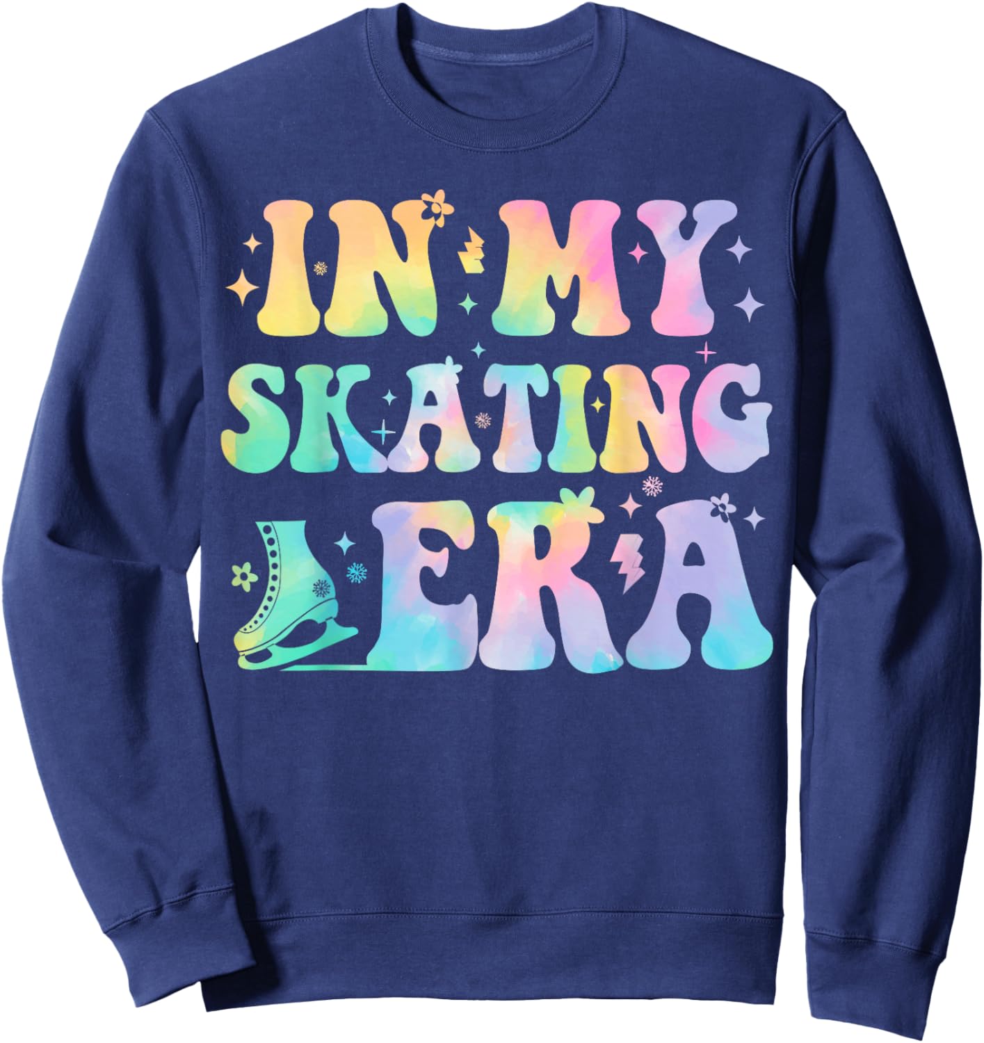 In My Skating Era Skater Coach Figure Hockey Ice Skate Sweatshirt - Sweatshirt | Navy