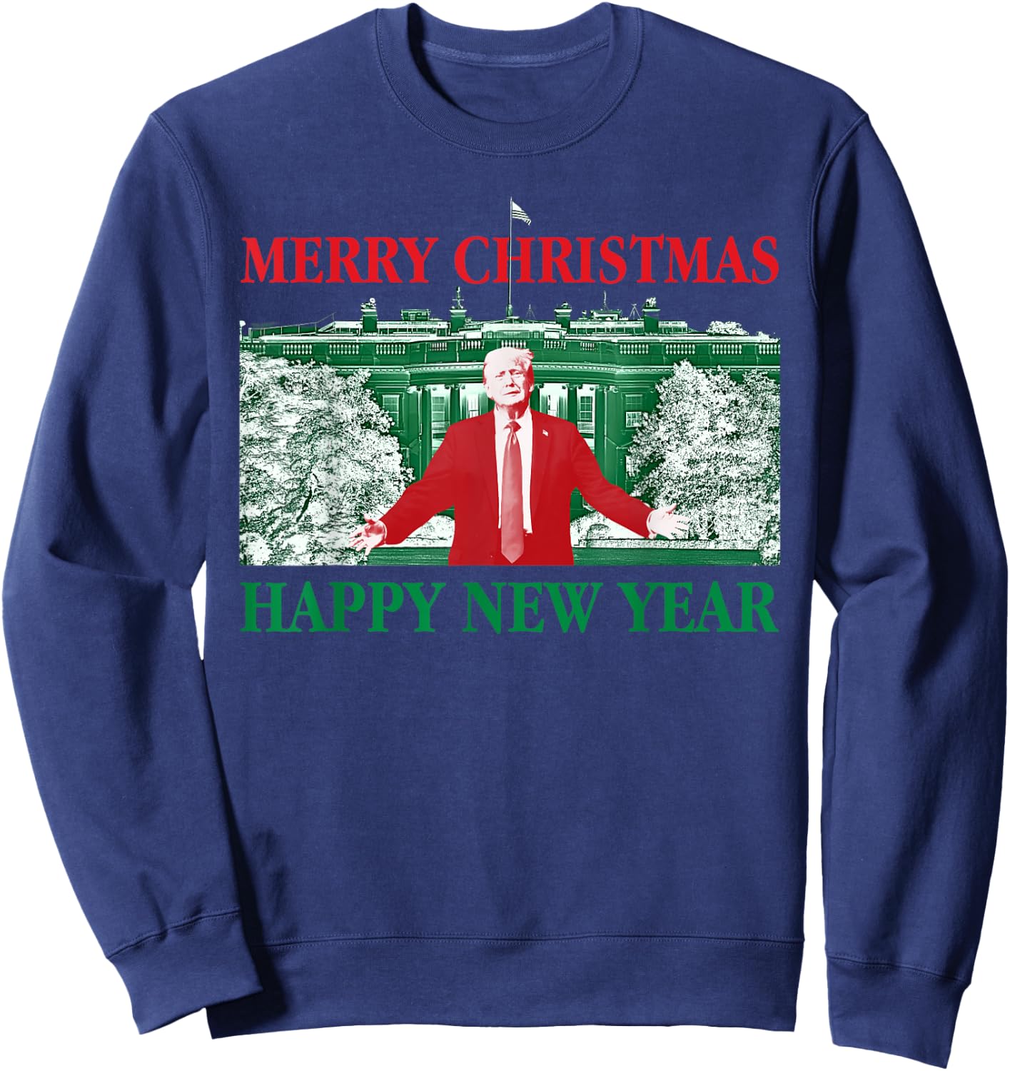 47th President Merry Christmas Xmas Happy New Year 2025 2026 Sweatshirt - Sweatshirt | Navy
