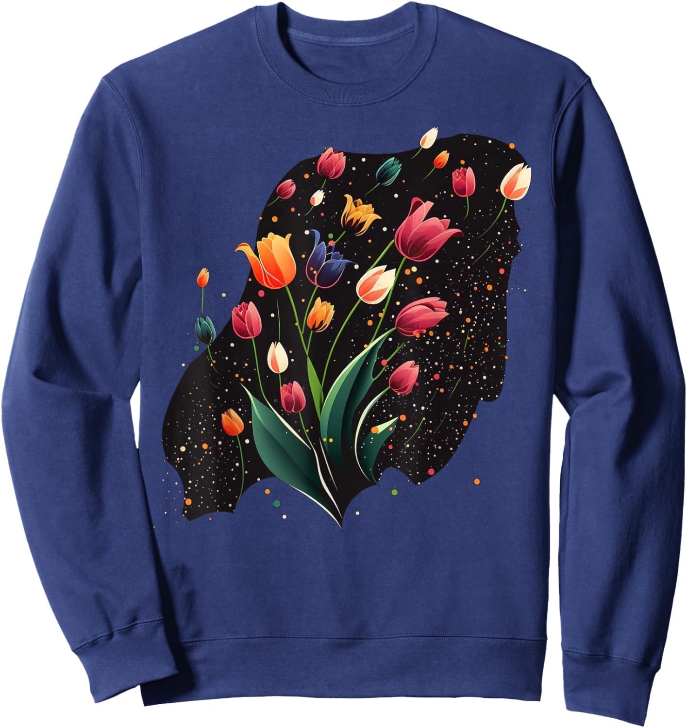 Tulip bouquet on Tulip Sweatshirt - Sweatshirt | Navy