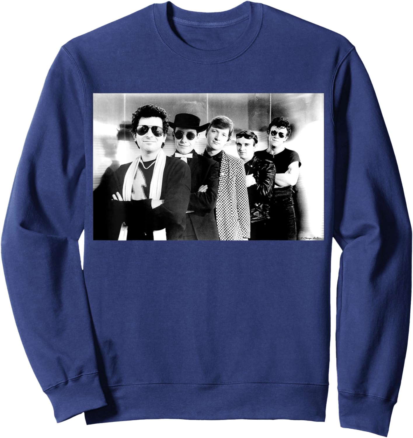 Squeeze Rock Band Publicity Shot By George DuBose Sweatshirt - Sweatshirt | Navy