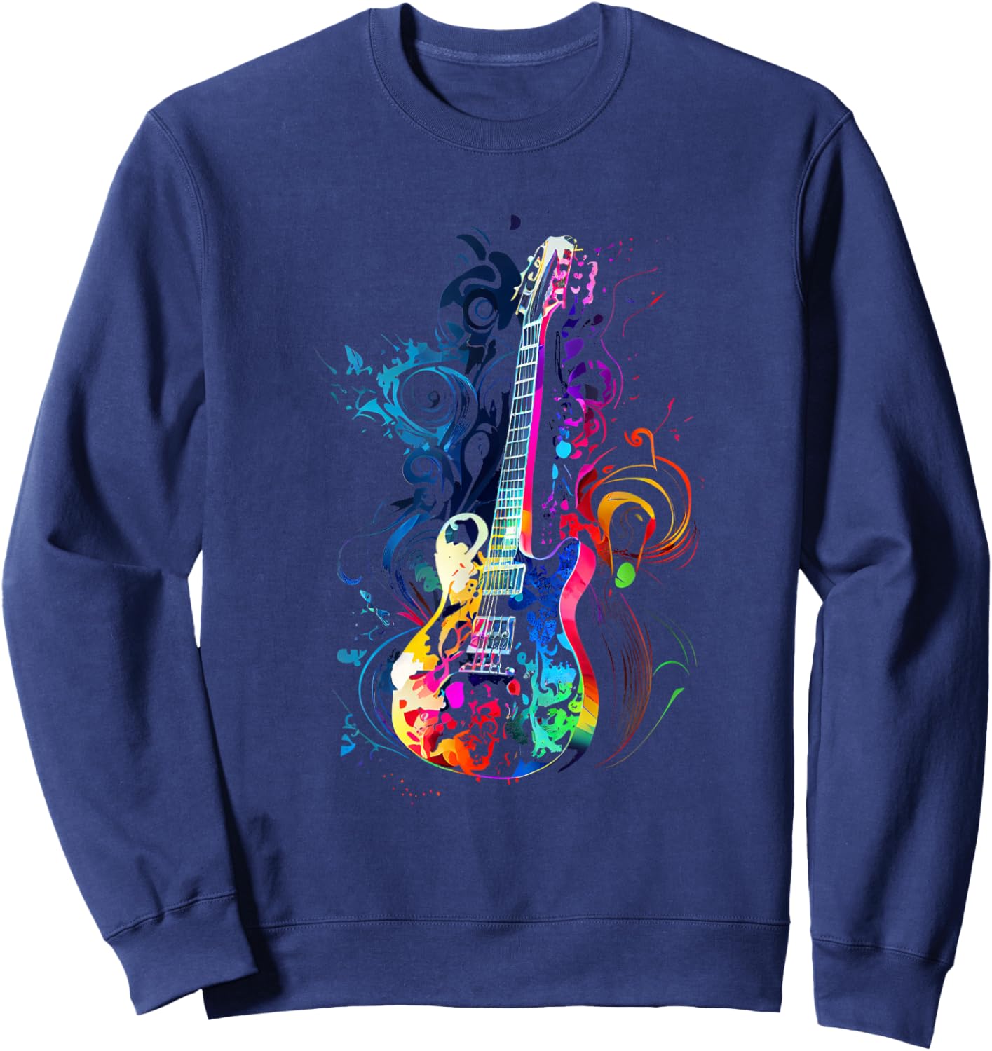 Guitar Design Guitar Gift Guitarist Sweatshirt - Sweatshirt | Navy