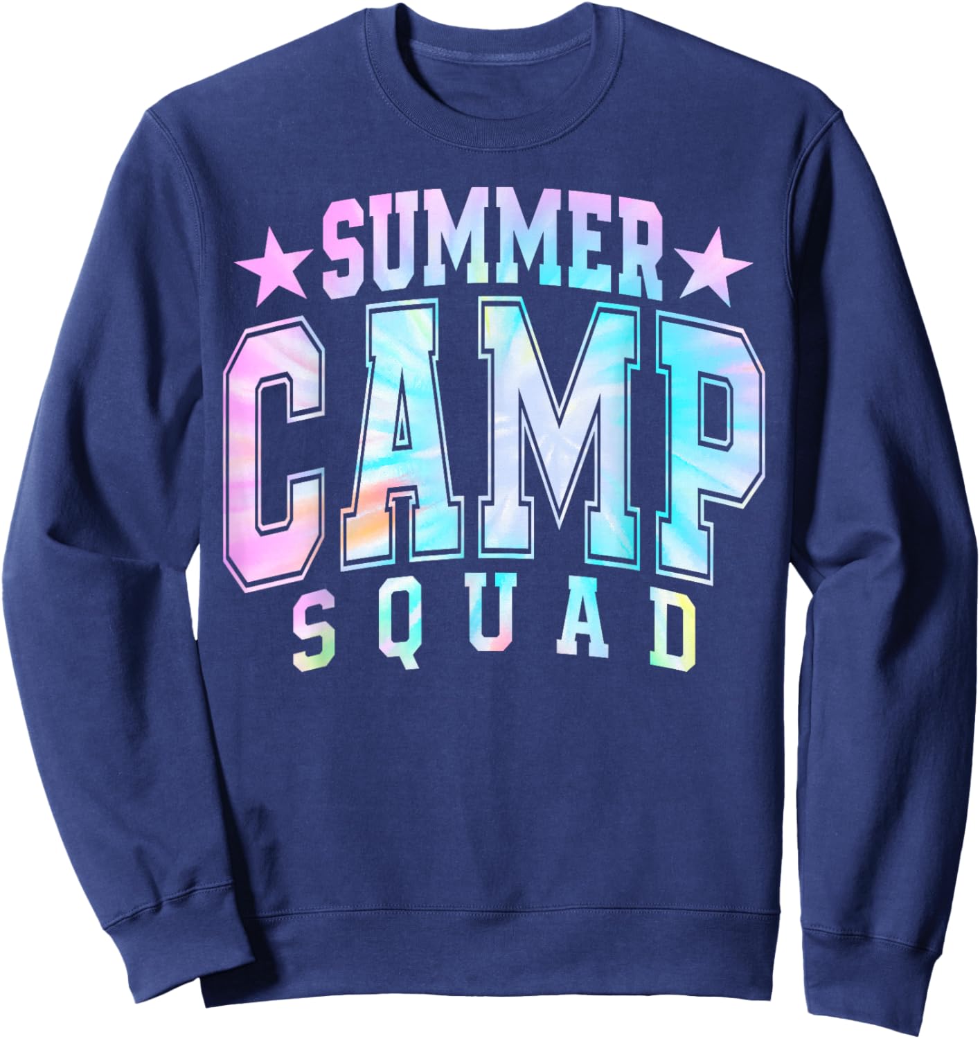 Tie Dye Summer Camp Best Friend Matching Bestie Squad BFF Sweatshirt - Sweatshirt | Navy