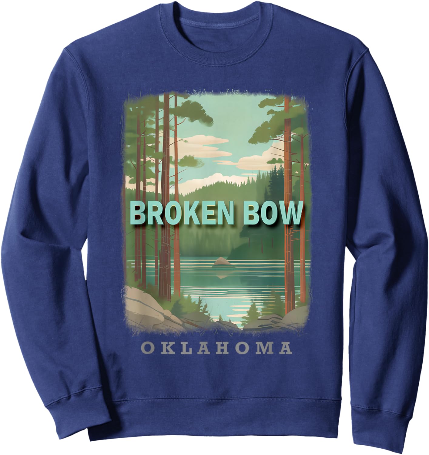 Broken Bow Oklahoma OK Nature's Oasis SD071 Sweatshirt - Sweatshirt | Navy