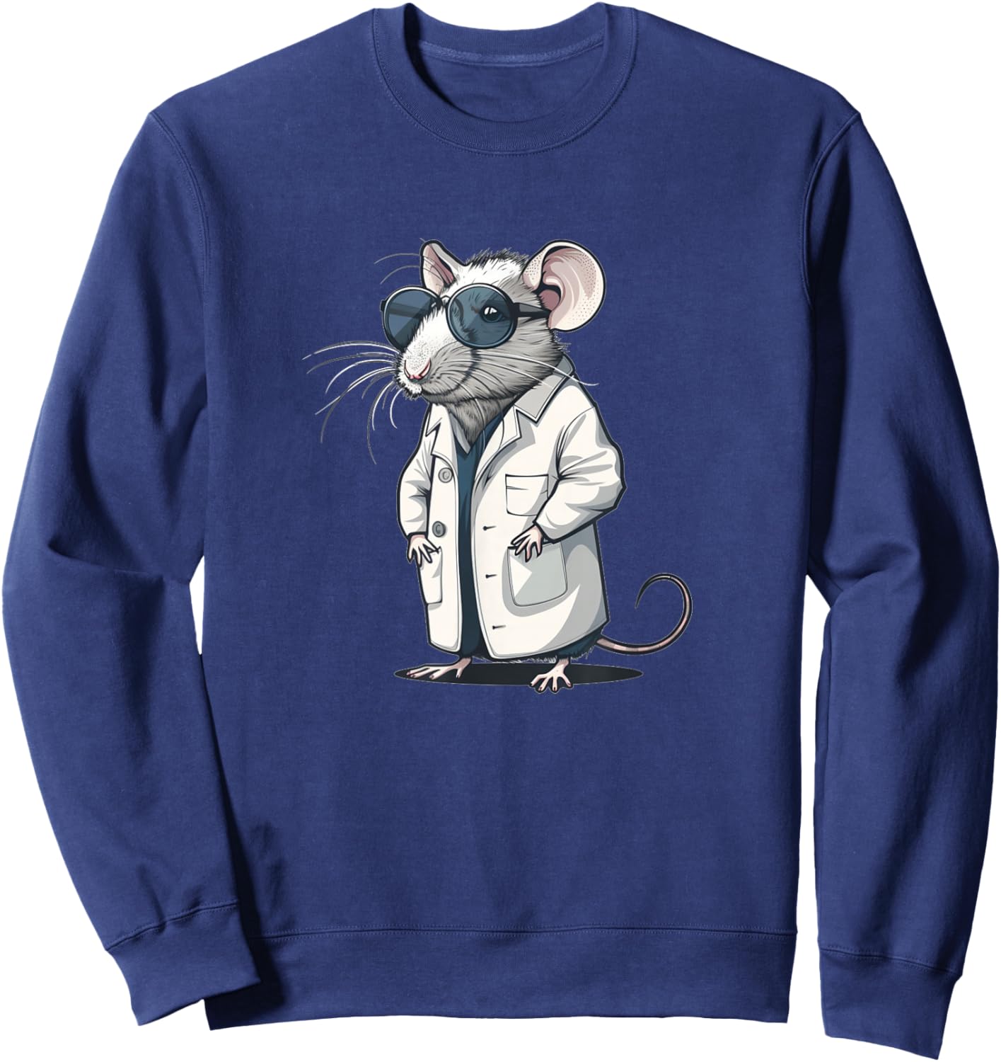 Funny Lab Rat Costume for Science and Laboratory Lovers Sweatshirt - Sweatshirt | Navy