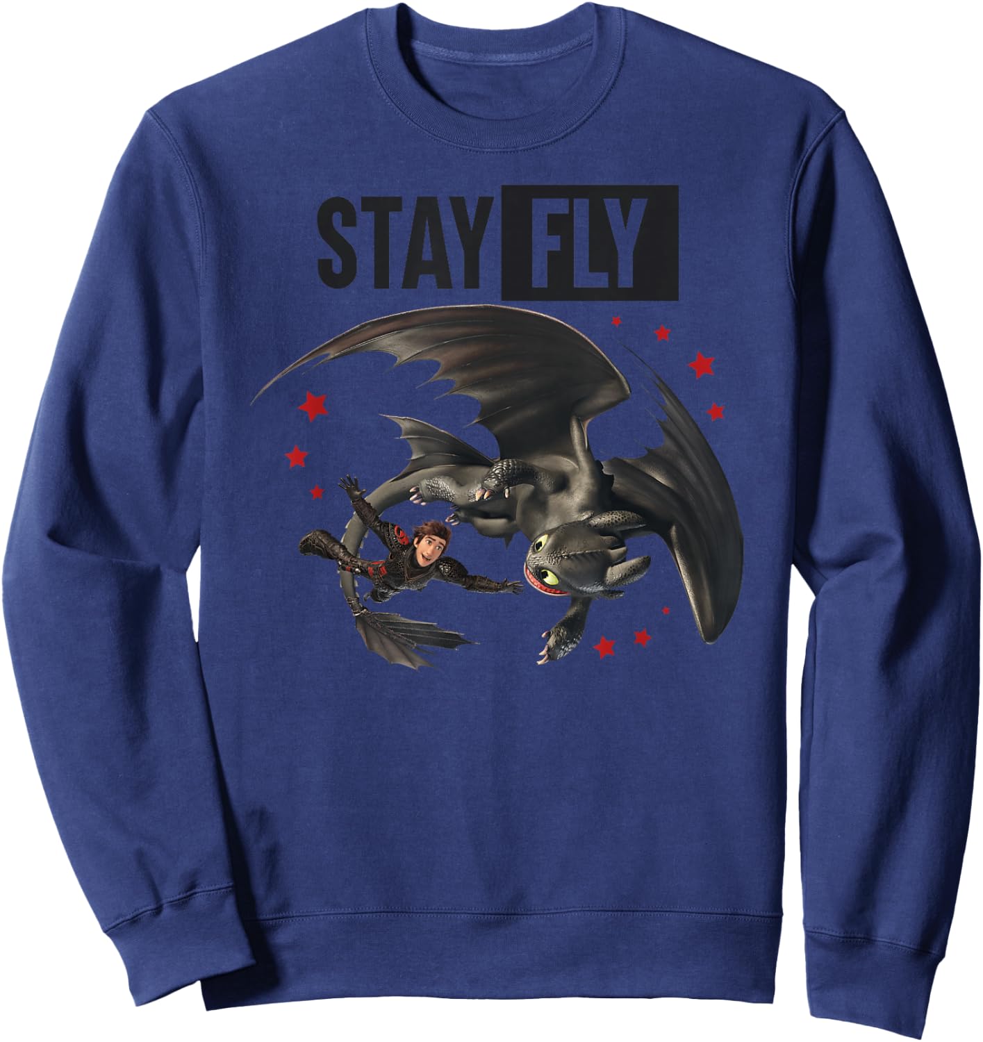 DreamWorks How to Train Your Dragon 3 Stay Fly Toothless Sweatshirt - Sweatshirt | Navy